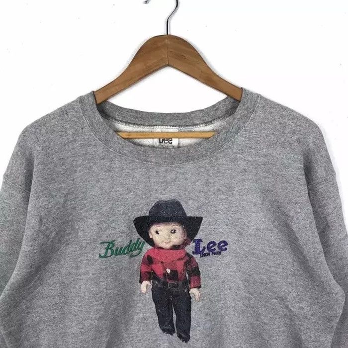 Lee Vintage 90s BUDDY LEE JEANS Usa Grey Pullover Sweatshirt Size US M / EU 48-50 / 2 - 2 Thumbnail