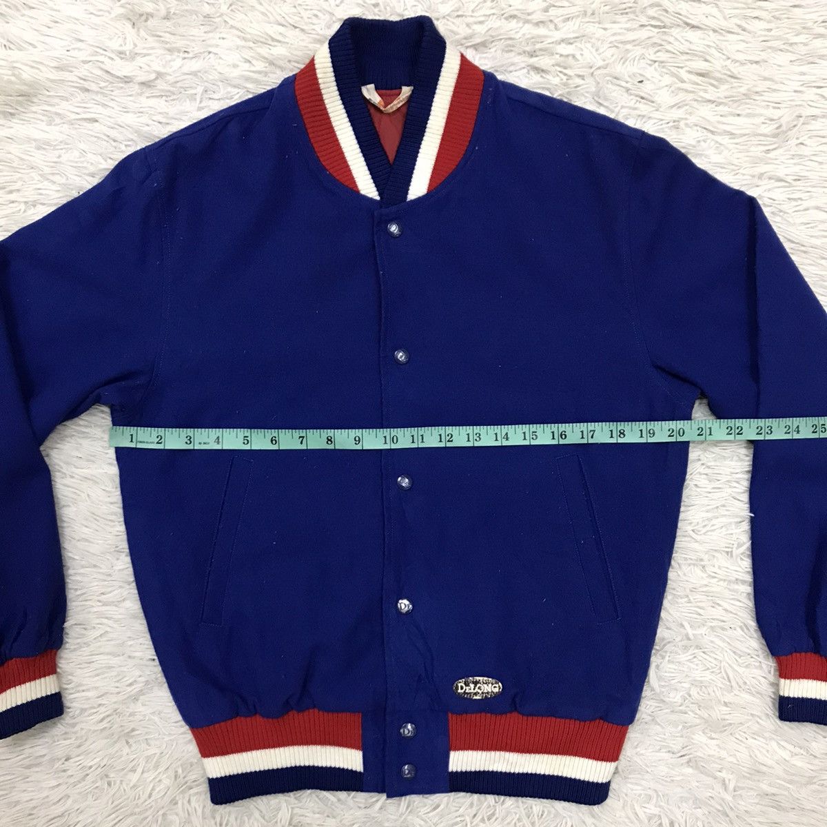 Delong RareColour🔥Vintage Delong Wool Varsity Jacket Size US M / EU 48-50 / 2 - 13 Thumbnail