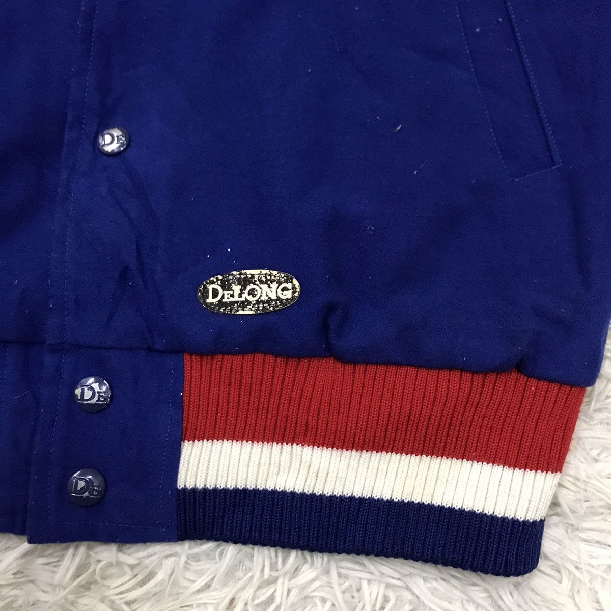 Delong RareColour🔥Vintage Delong Wool Varsity Jacket Size US M / EU 48-50 / 2 - 7 Thumbnail
