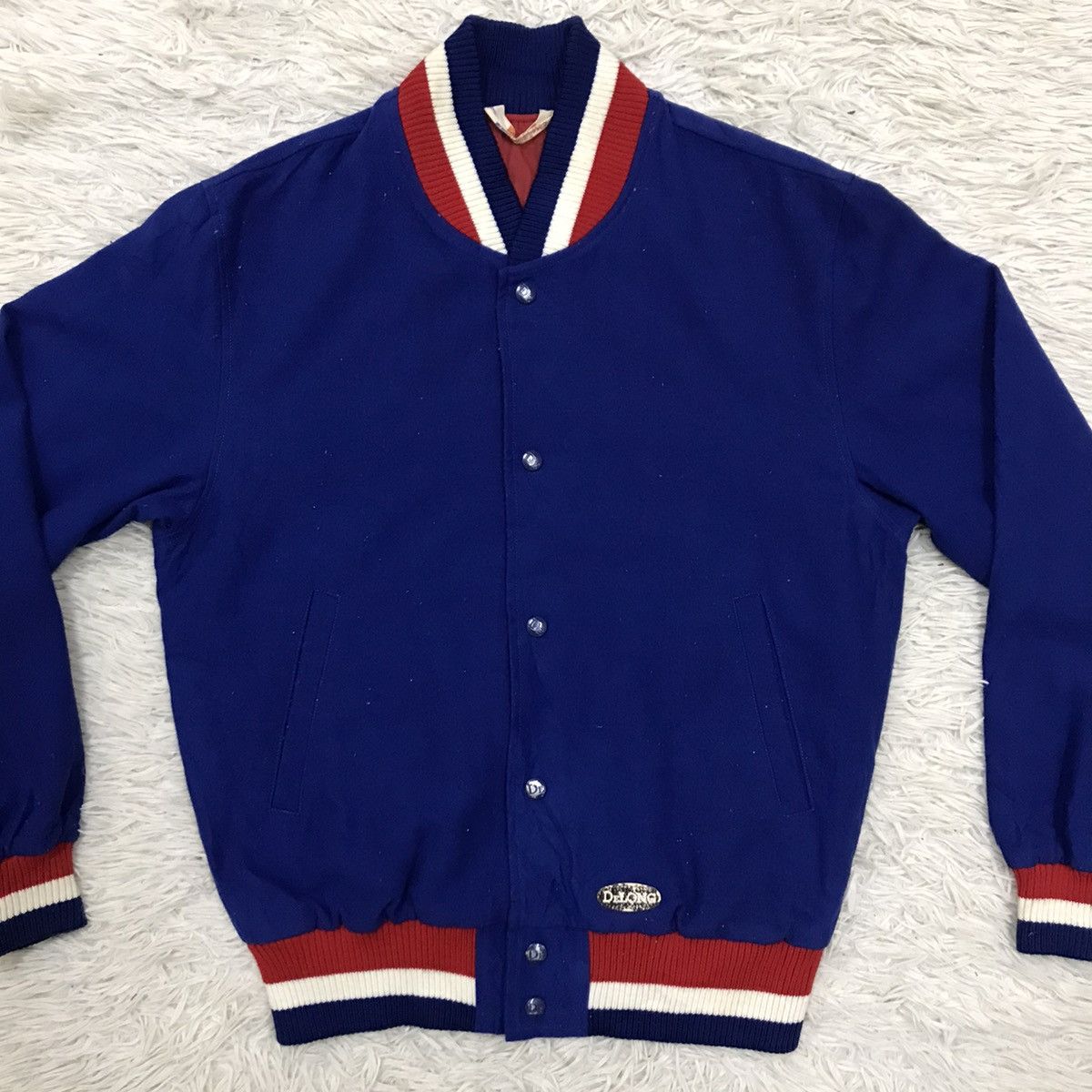 Delong RareColour🔥Vintage Delong Wool Varsity Jacket Size US M / EU 48-50 / 2 - 9 Thumbnail