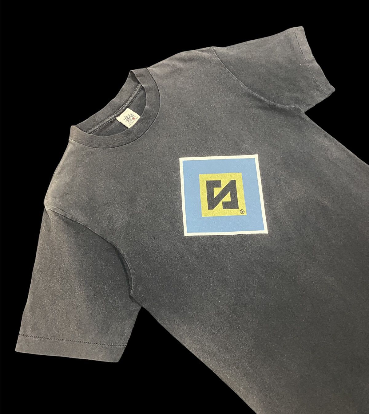 Vtg🔥90’s Stussy Logo Sunfaded Tee