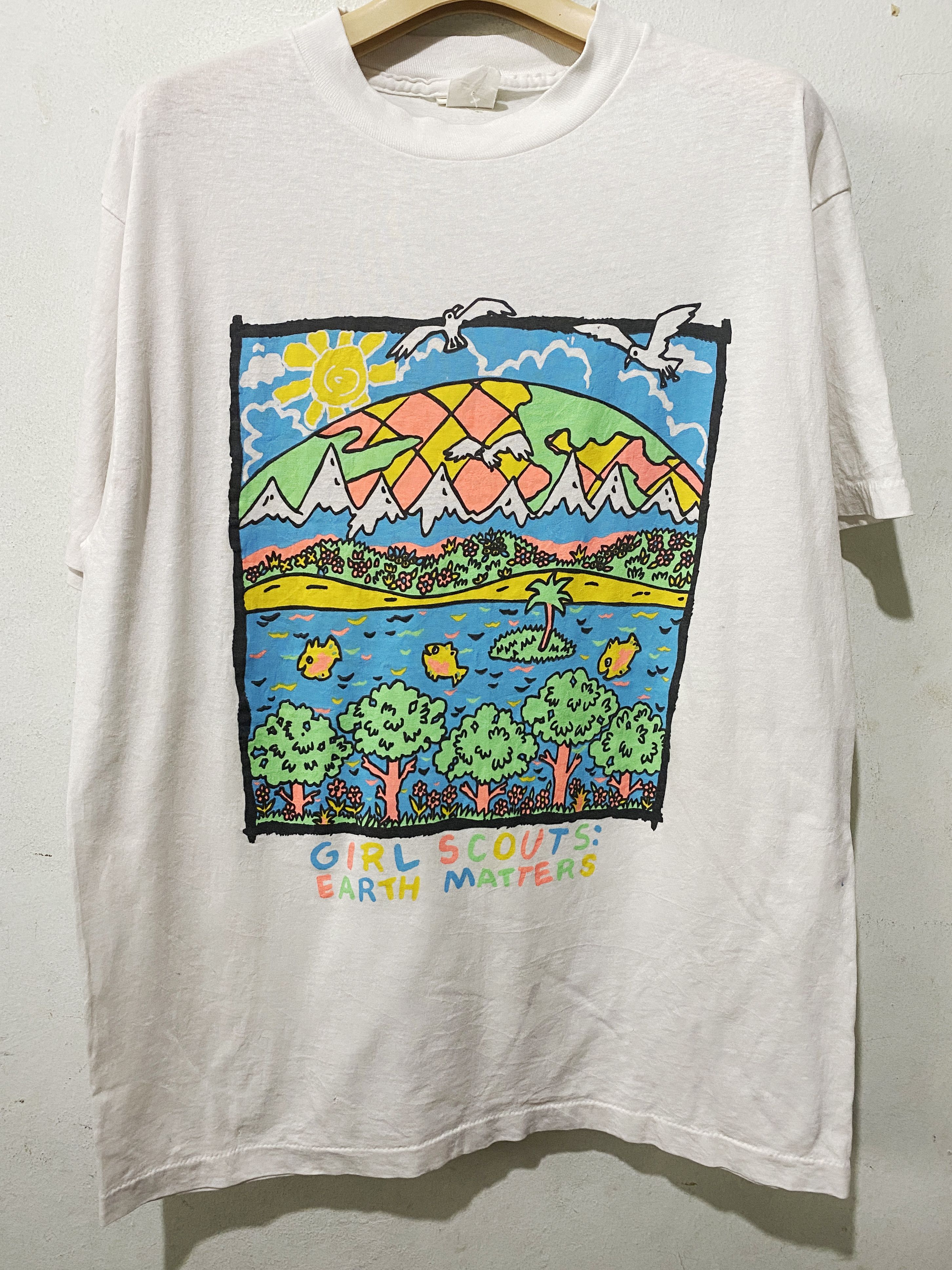 Vintage 90s Girl Scouts Earth Matters Shirt