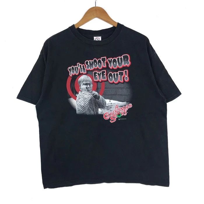 Vintage A CHRISTMAS STORY You’ll shoot your eye out Movie T Shirt Size US XL / EU 56 / 4 - 1 Thumbnail