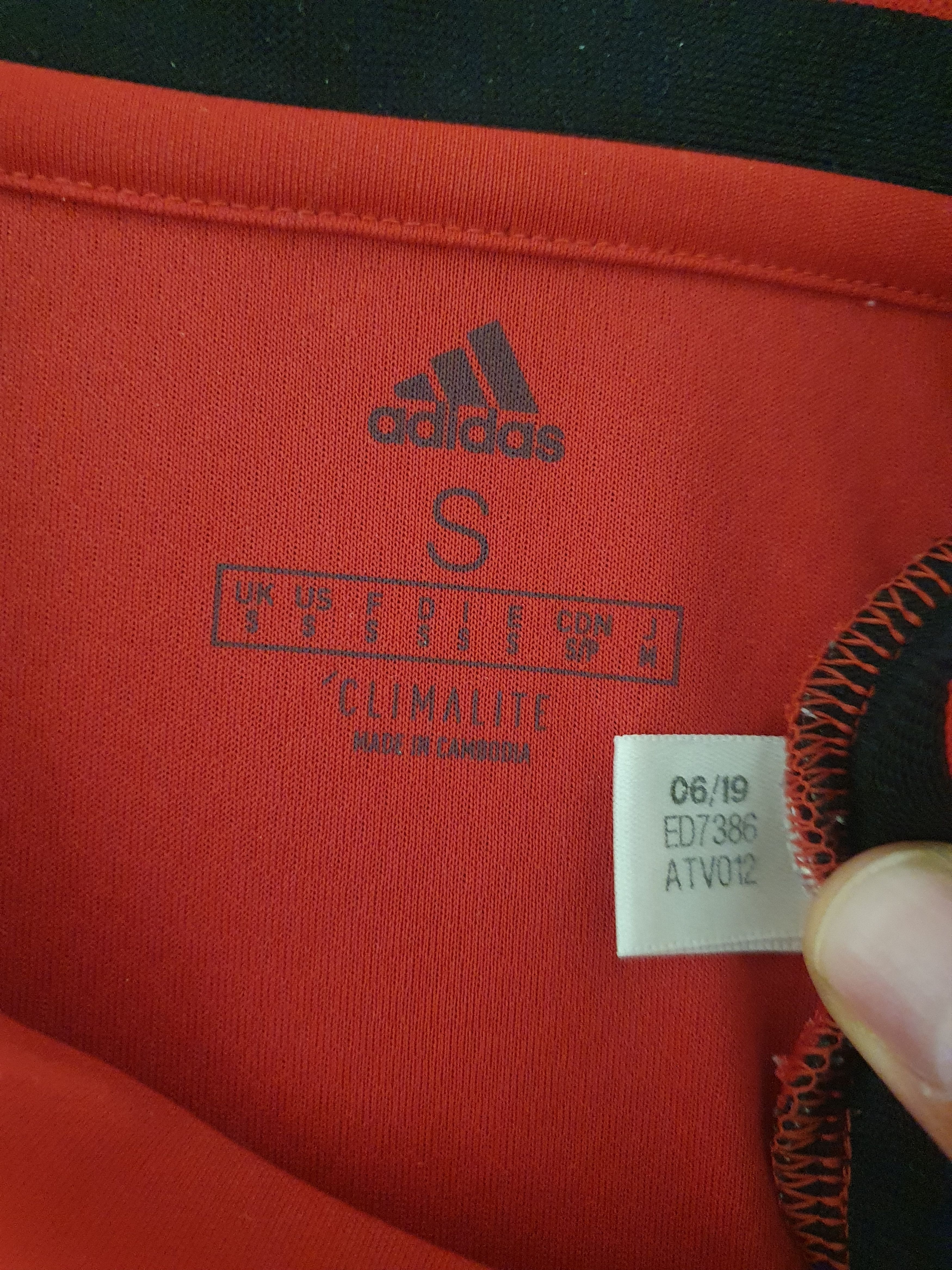 MANCHESTER UNITED 2019 2020 ADIDAS SIZE S JERSEY SHIRT