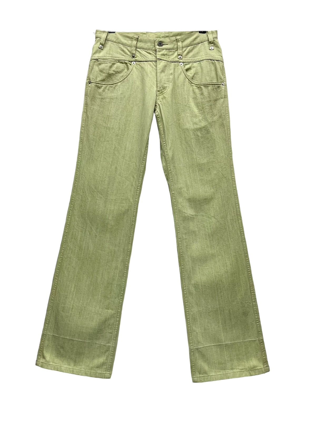 Yohji Yamamoto FLARE🔥 A.A.R YOHJI YAMAMOTO x D’URBAN Soft Green Minimalist Size US 30 / EU 46 - 4 Thumbnail