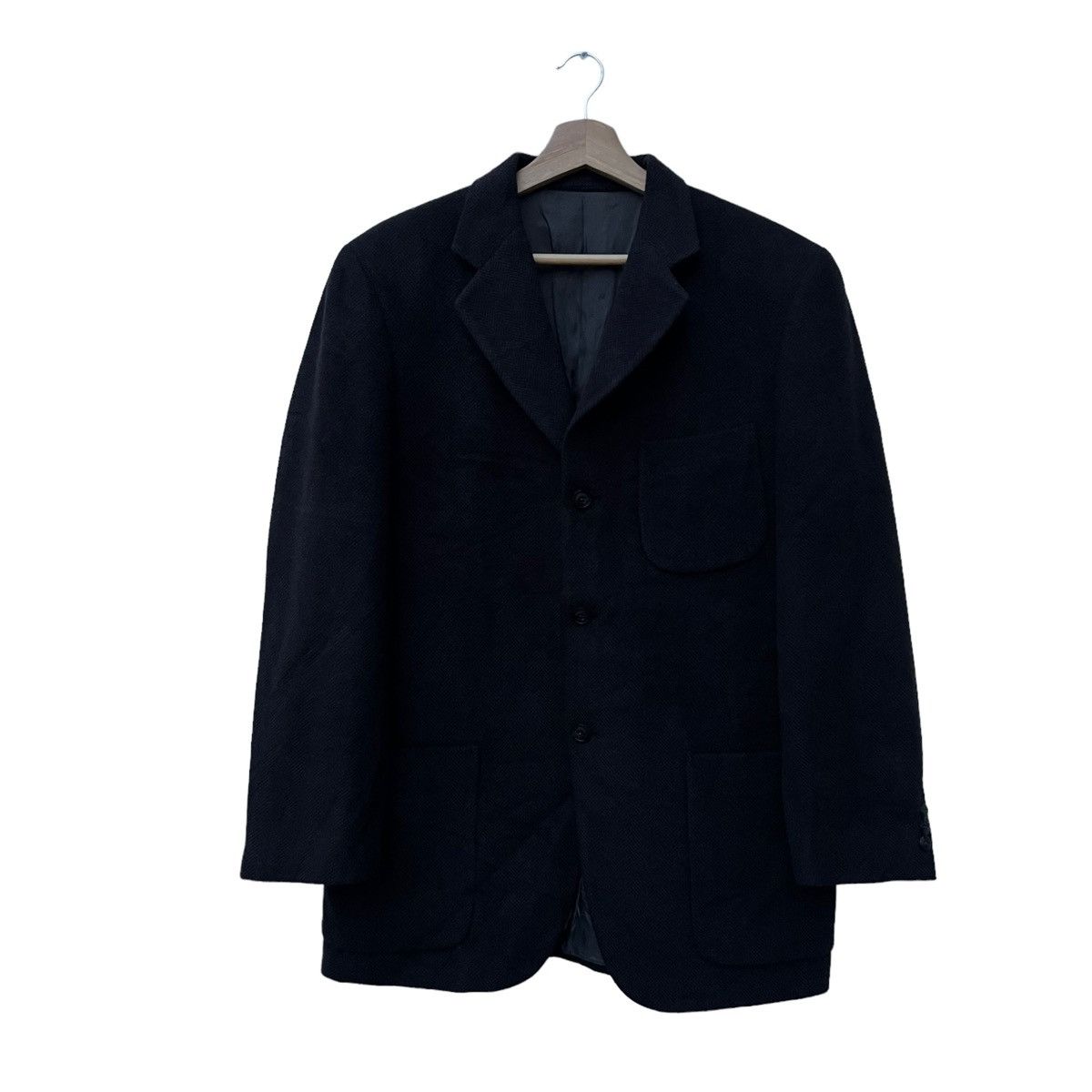 Burberry VINTAGE BURBERRY LONDON HERRINGBONE WOOL DOUBLE BREAST Size US L / EU 52-54 / 3 - 1 Thumbnail
