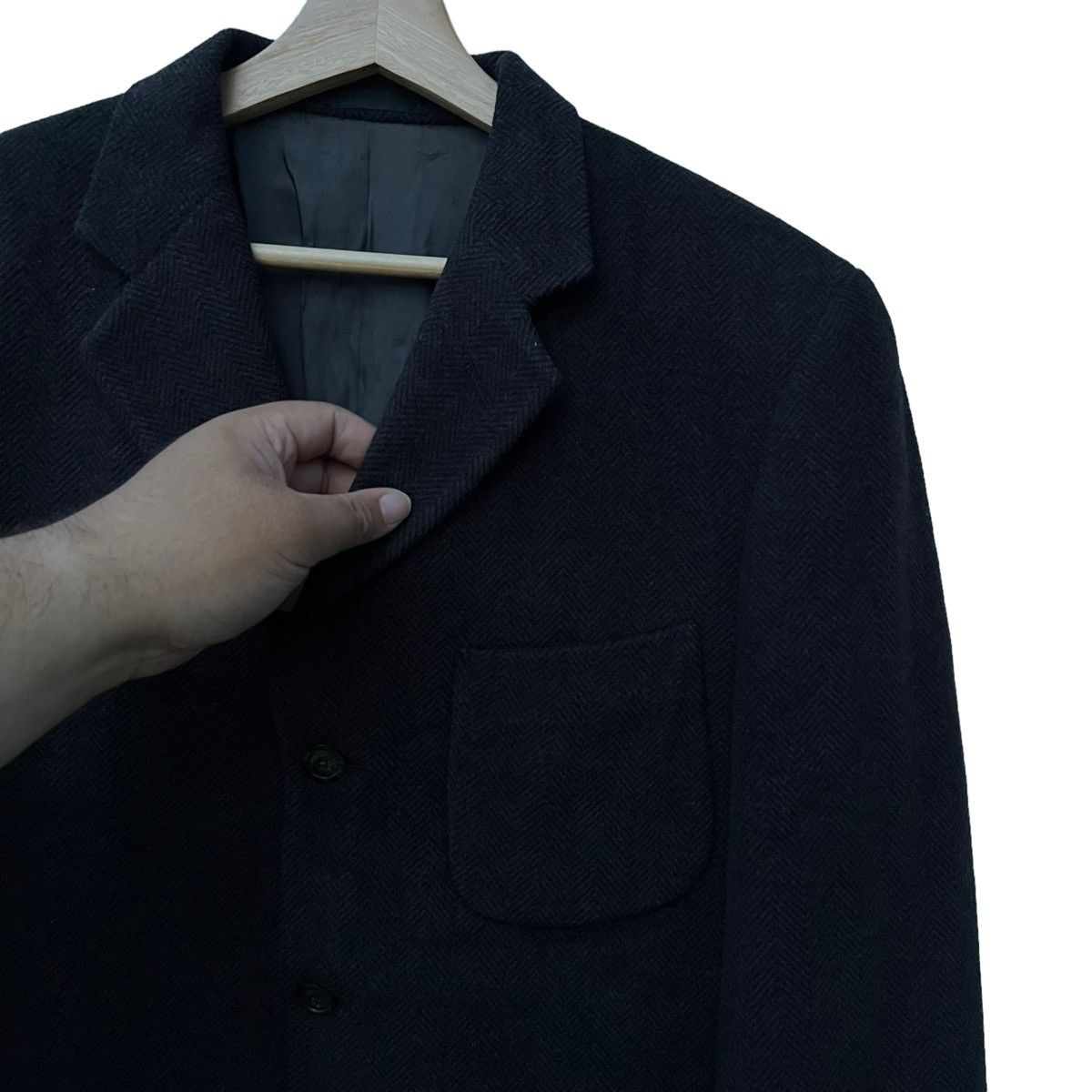 Burberry VINTAGE BURBERRY LONDON HERRINGBONE WOOL DOUBLE BREAST Size US L / EU 52-54 / 3 - 4 Thumbnail