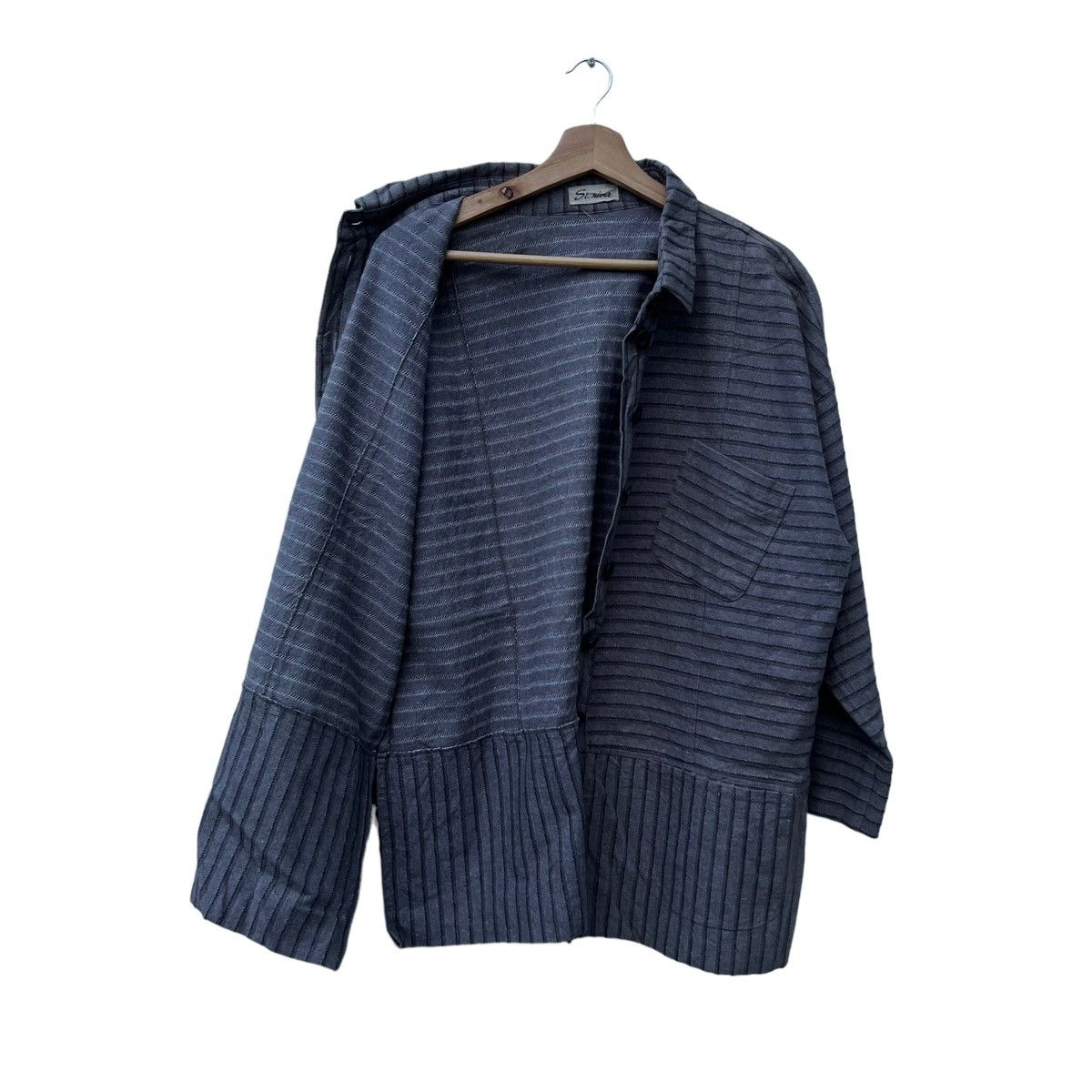 Japanese Brand VINTAGE ST RIVER JAPAN STRIPED HIKORY CHORE JACKET Size US L / EU 52-54 / 3 - 8 Thumbnail