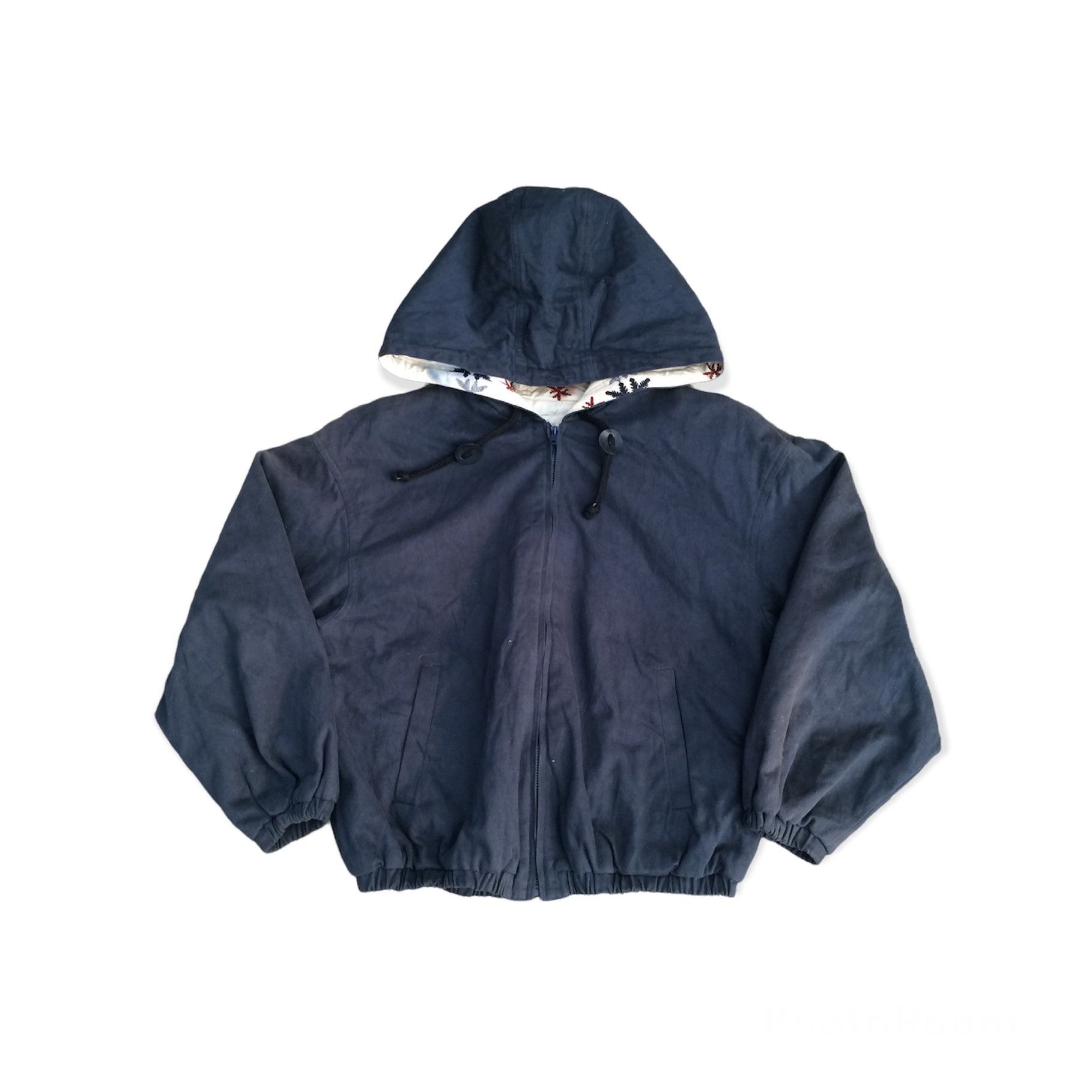 image of Christian Dior Monsieur Vintage Christian Dior Sports Zip Hoodie Snowflake in Faded Blue (Size Medi
