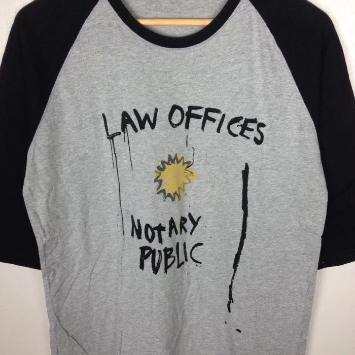 Jean-Michel Basquiat JEAN MICHEL BASQUIAT Law Offices Notary Public T Shirt Size US L / EU 52-54 / 3 - 2 Thumbnail