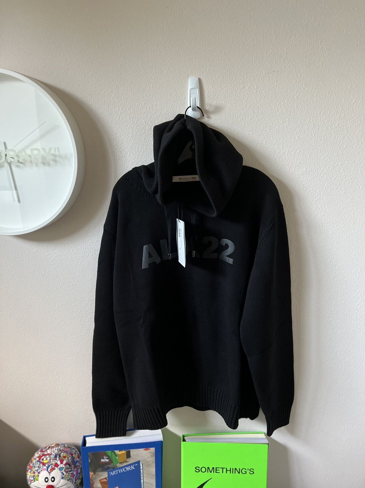 image of 1017 Alyx 9Sm Knitted Hoodie in Black, Men's (Size Medium)