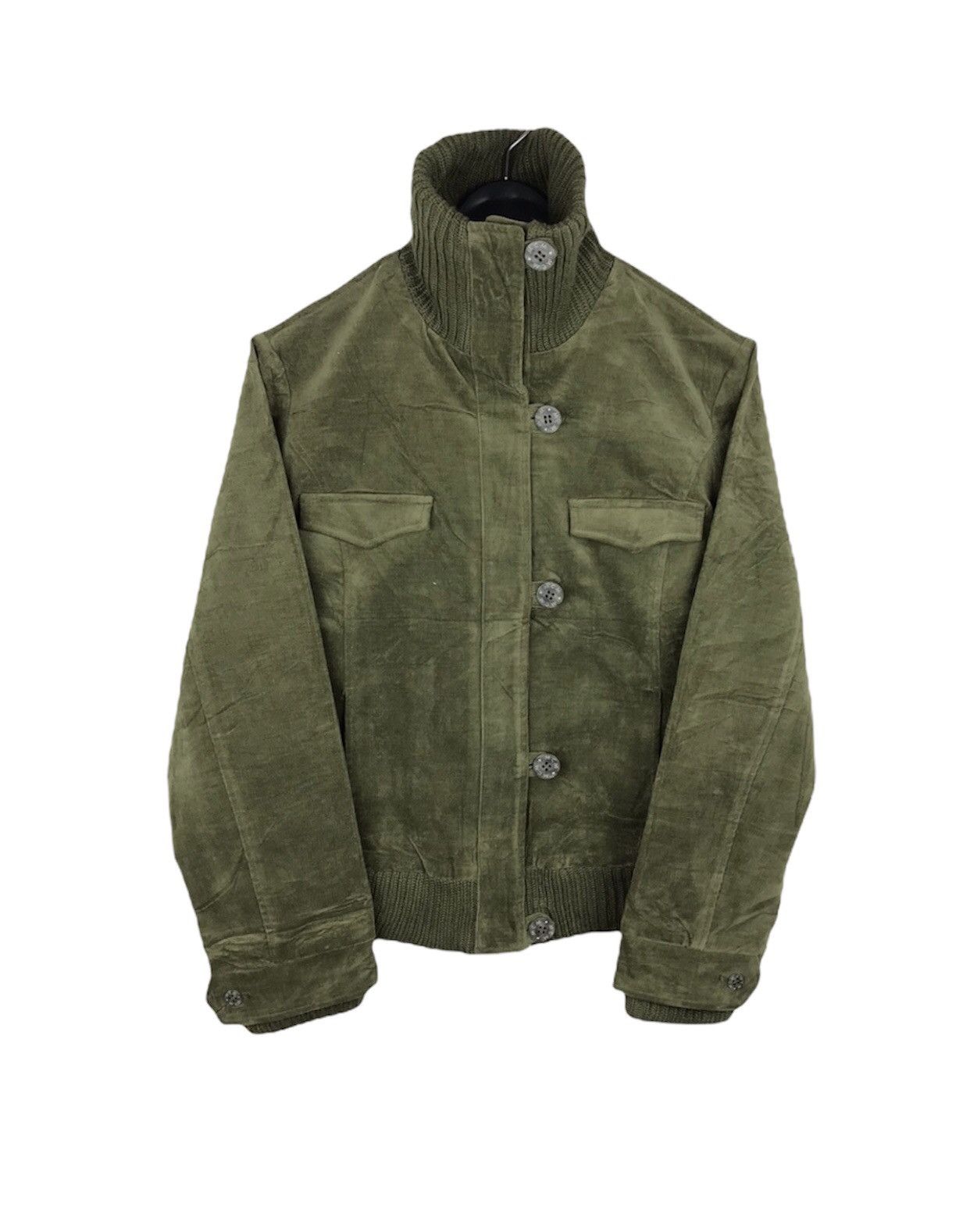 image of Vintage MCM Legere Olive Green Corduroy Jacket, Women's (Size Small)