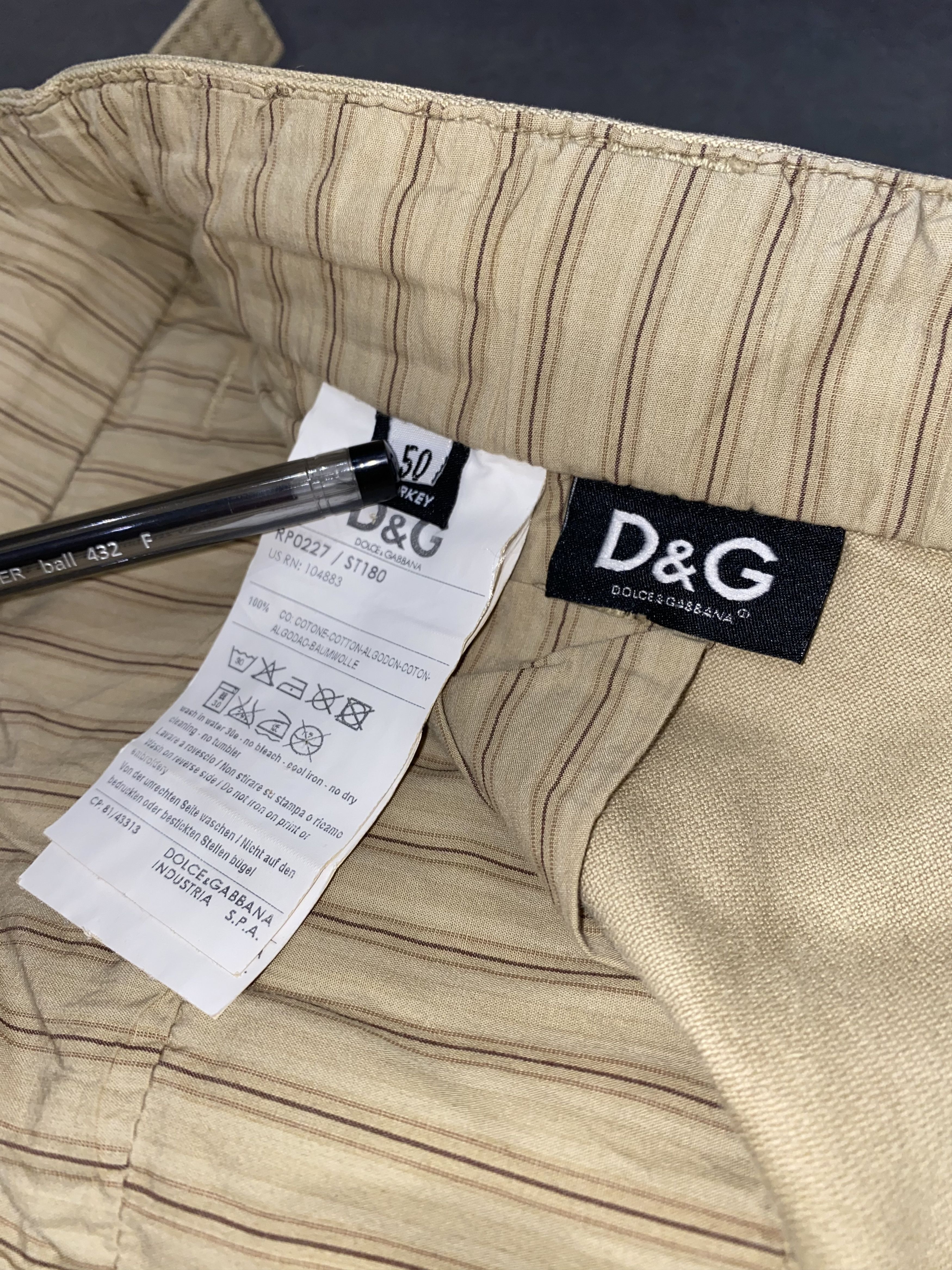 Dolce & Gabbana Archive Dolce & Gabbana Cargo Zipped Beige Denim Pants Size US 34 / EU 50 - 18 Thumbnail