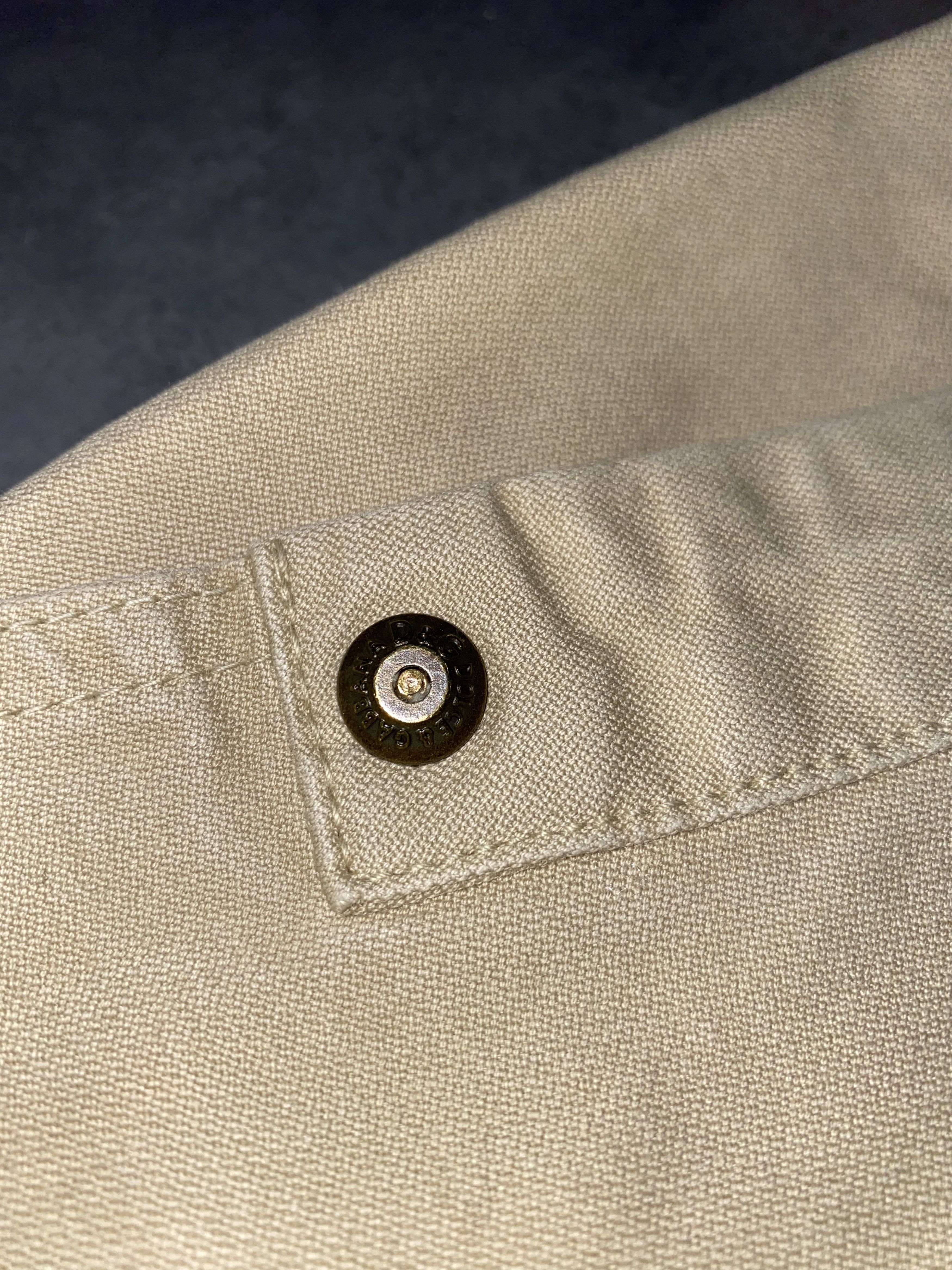 Dolce & Gabbana Archive Dolce & Gabbana Cargo Zipped Beige Denim Pants Size US 34 / EU 50 - 15 Thumbnail