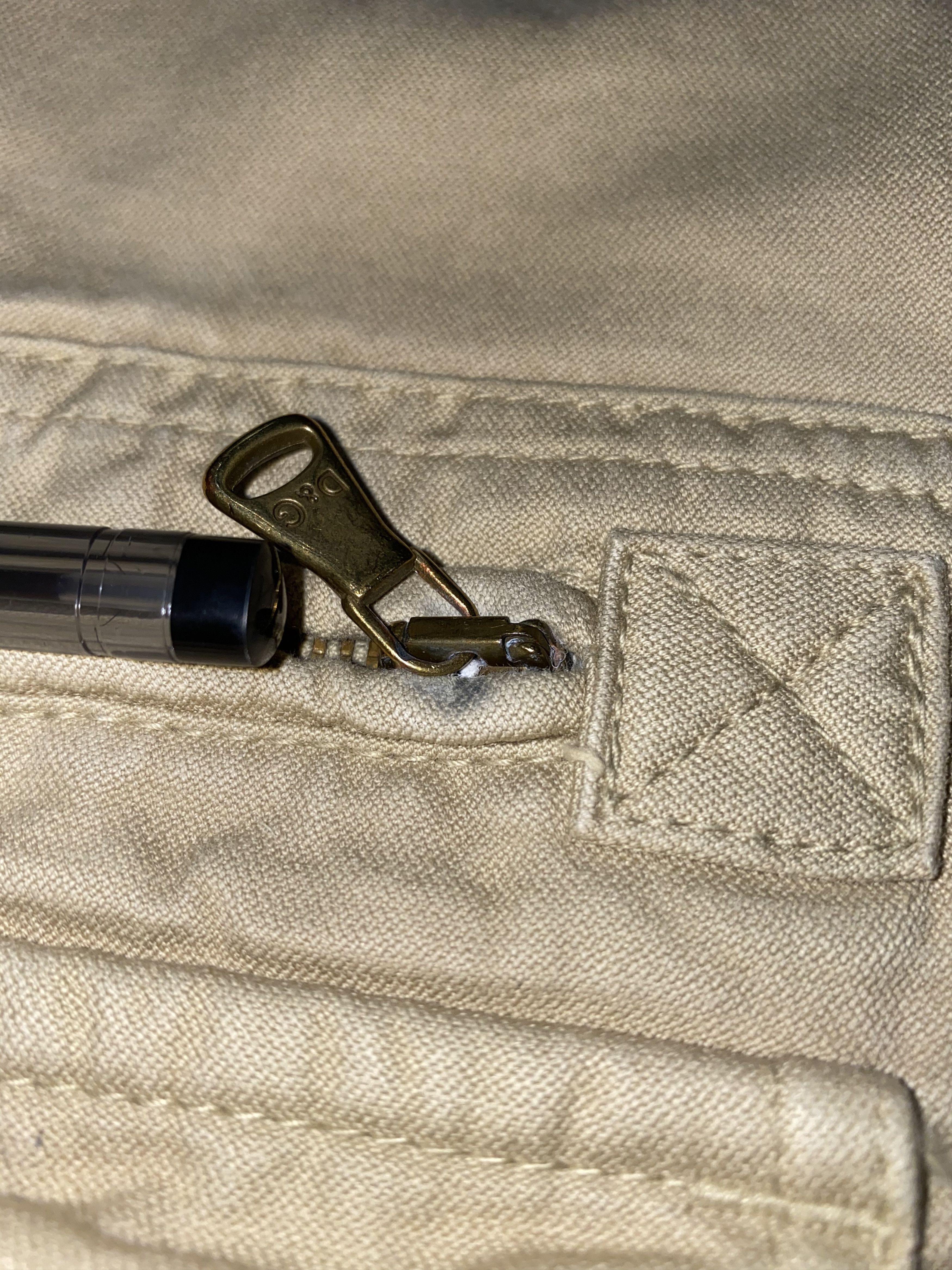 Dolce & Gabbana Archive Dolce & Gabbana Cargo Zipped Beige Denim Pants Size US 34 / EU 50 - 20 Thumbnail