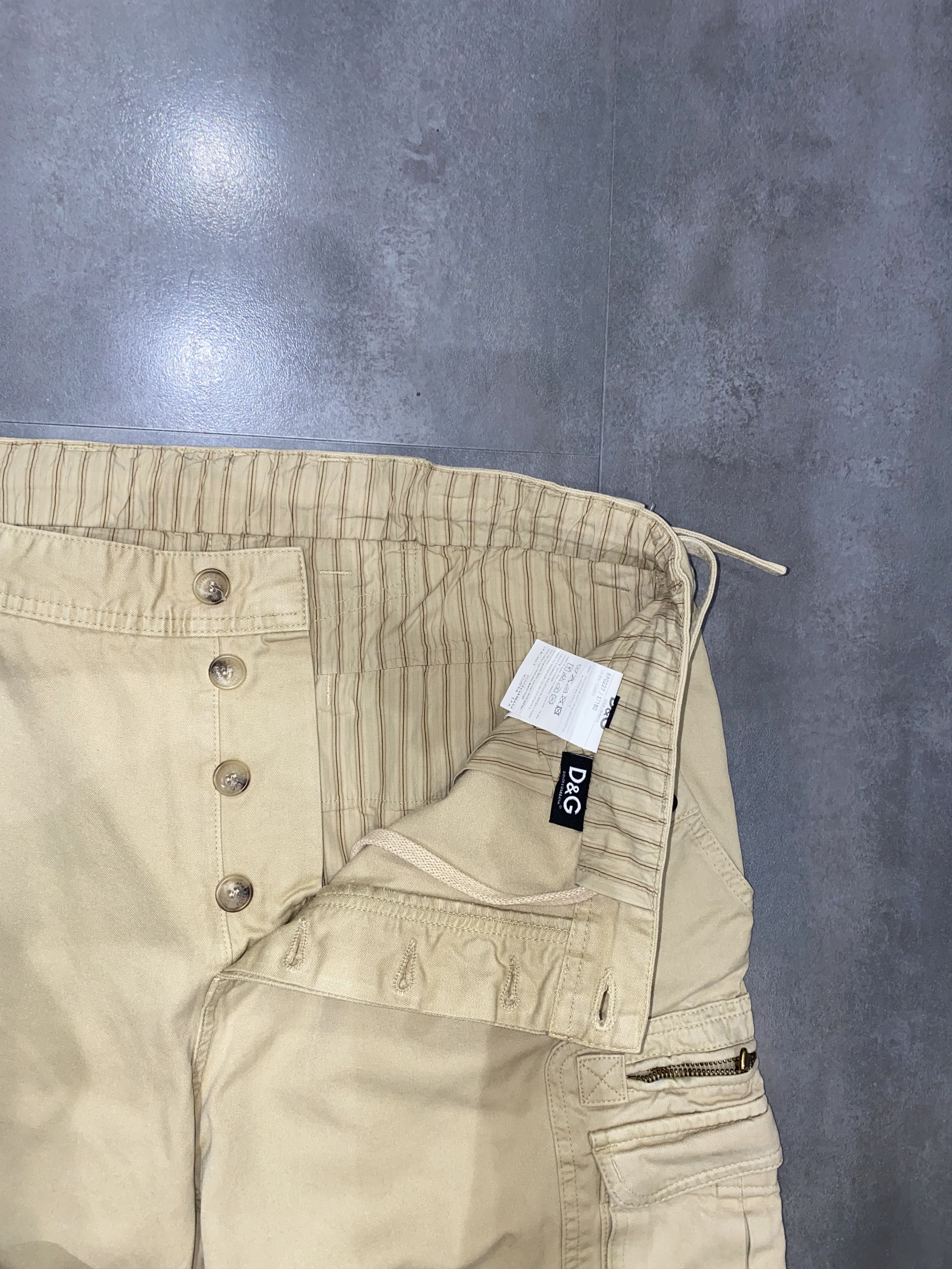 Dolce & Gabbana Archive Dolce & Gabbana Cargo Zipped Beige Denim Pants Size US 34 / EU 50 - 17 Thumbnail