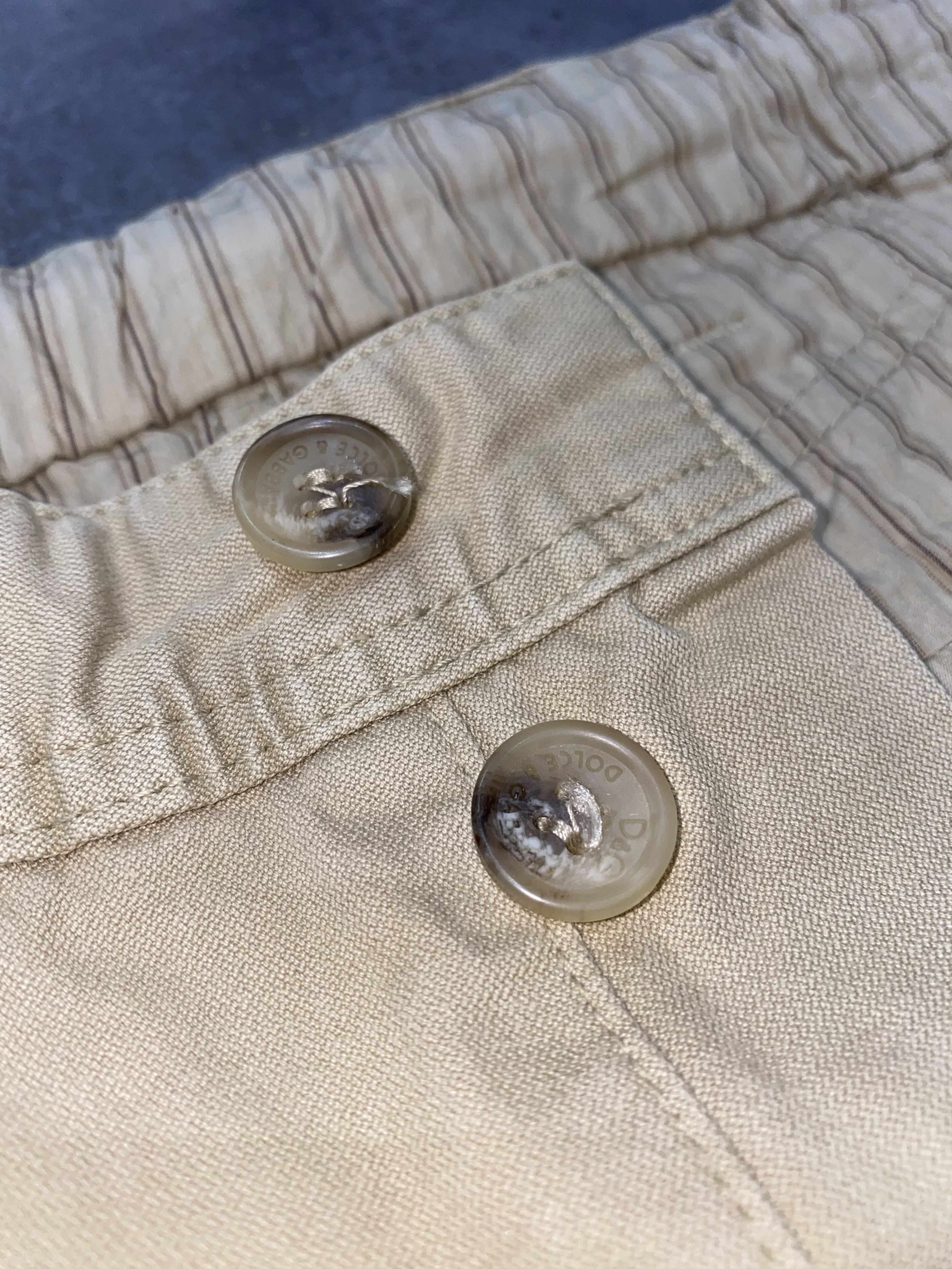 Dolce & Gabbana Archive Dolce & Gabbana Cargo Zipped Beige Denim Pants Size US 34 / EU 50 - 14 Thumbnail