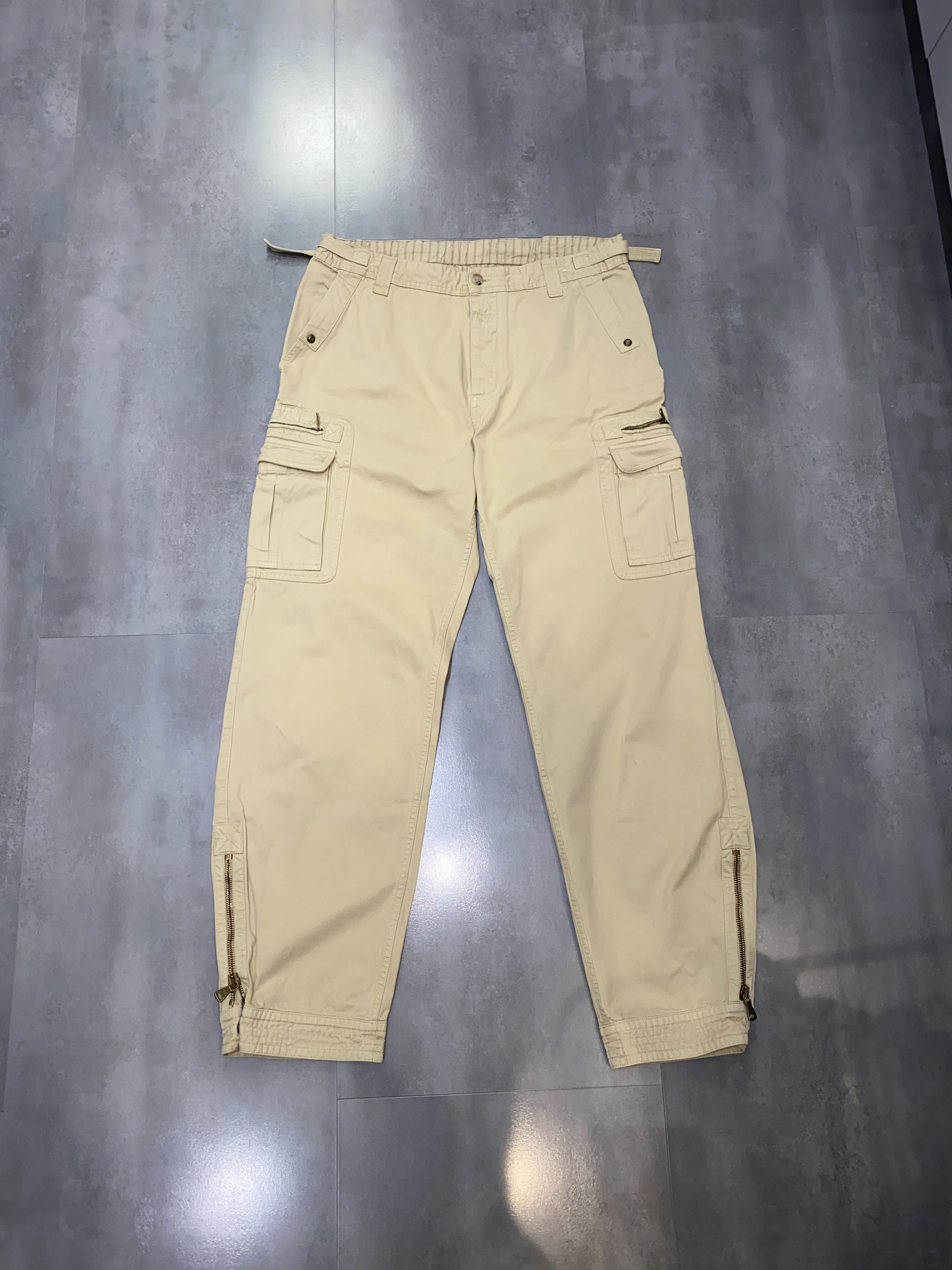 Dolce & Gabbana Archive Dolce & Gabbana Cargo Zipped Beige Denim Pants Size US 34 / EU 50 - 1 Thumbnail