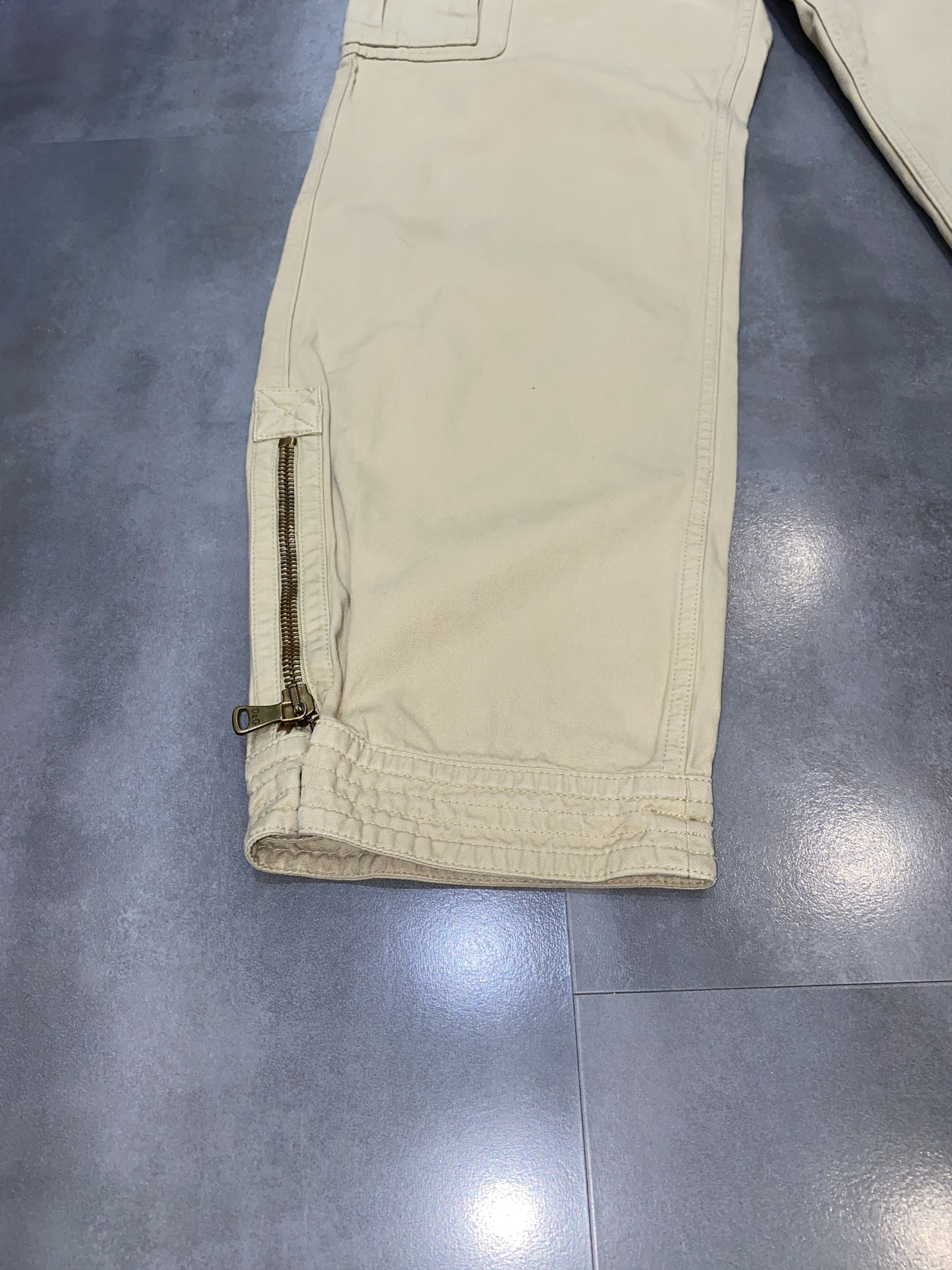 Dolce & Gabbana Archive Dolce & Gabbana Cargo Zipped Beige Denim Pants Size US 34 / EU 50 - 8 Thumbnail