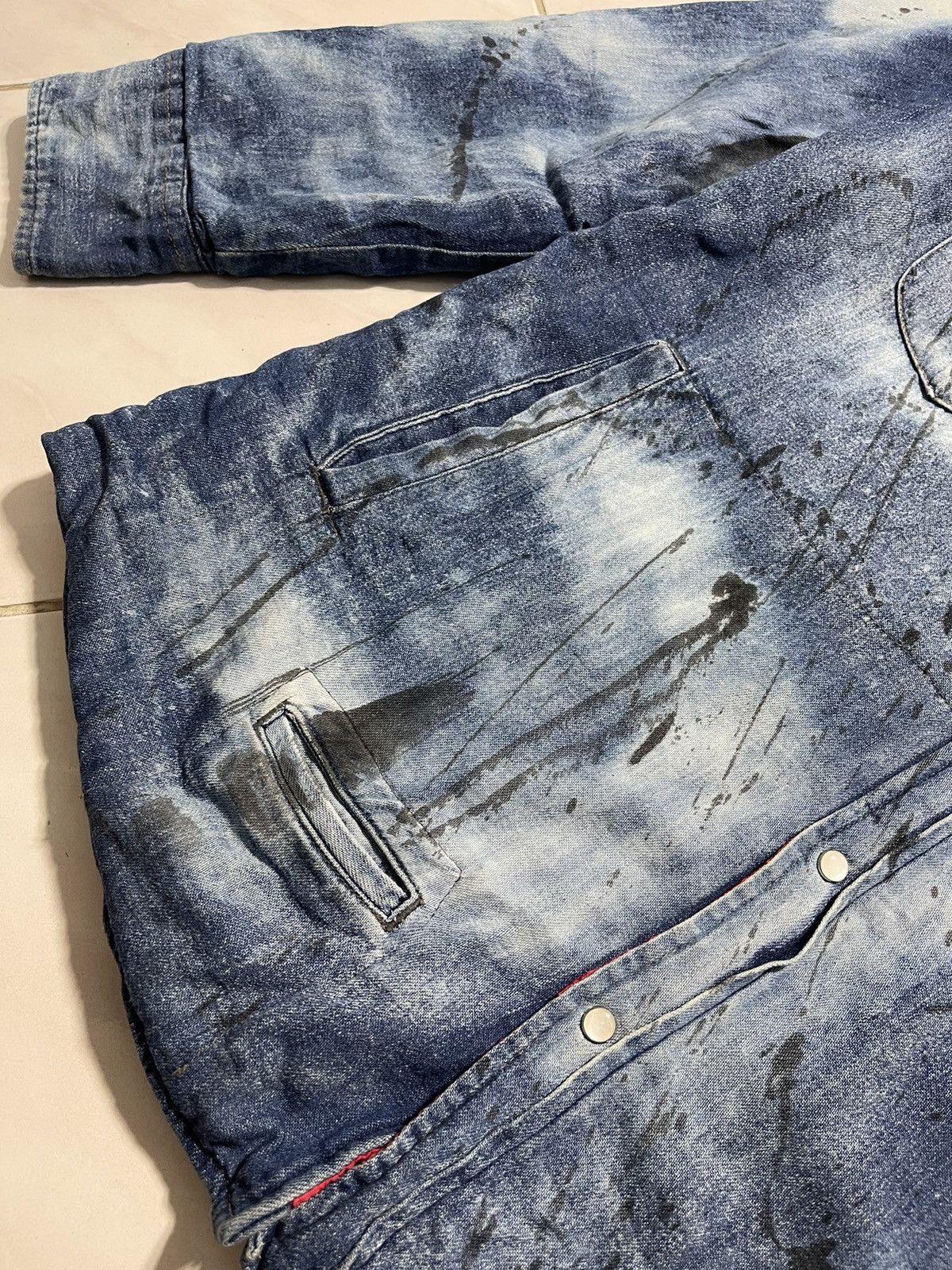 Blue Blue Japan Blue Blue Japan Distressed Painter Design Jacket Size US L / EU 52-54 / 3 - 6 Thumbnail