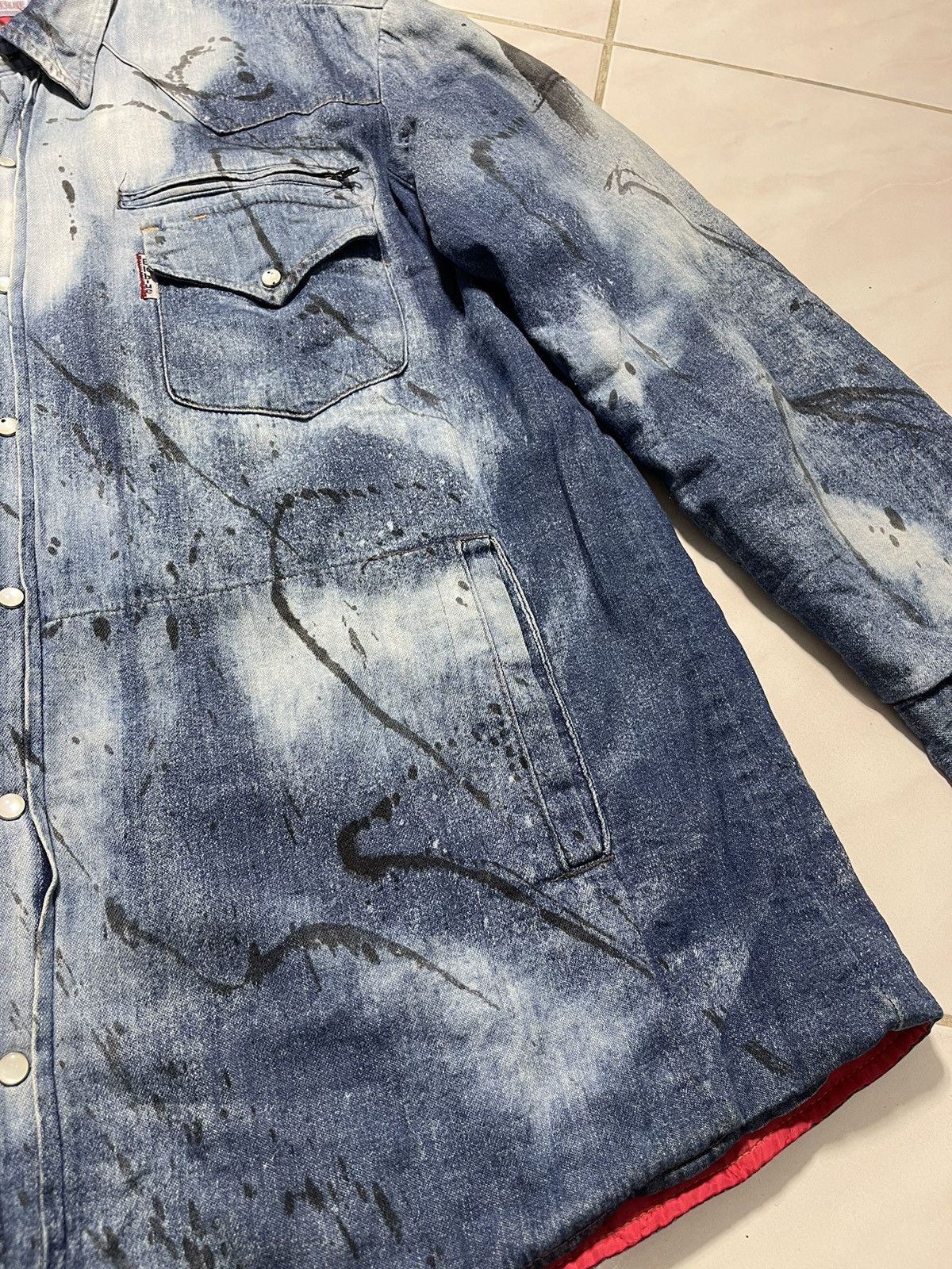 Blue Blue Japan Blue Blue Japan Distressed Painter Design Jacket Size US L / EU 52-54 / 3 - 4 Thumbnail