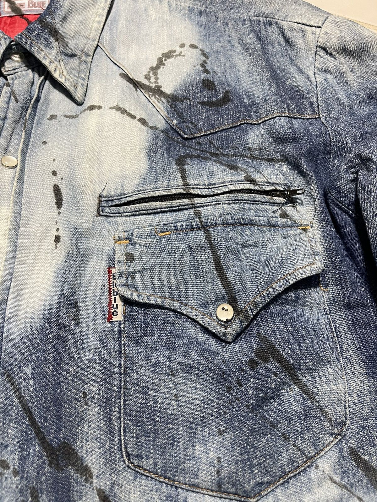 Blue Blue Japan Blue Blue Japan Distressed Painter Design Jacket Size US L / EU 52-54 / 3 - 5 Thumbnail