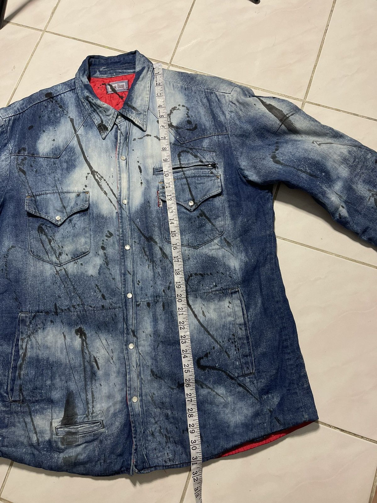 Blue Blue Japan Blue Blue Japan Distressed Painter Design Jacket Size US L / EU 52-54 / 3 - 9 Thumbnail