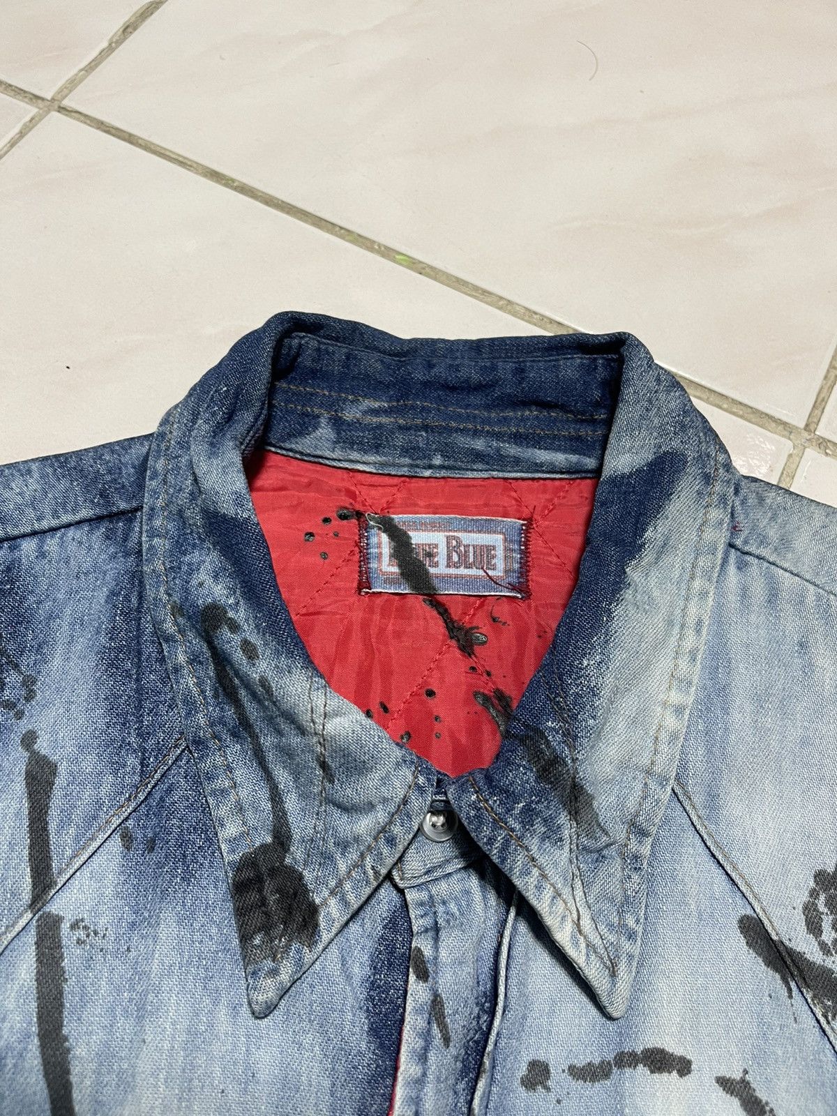 Blue Blue Japan Blue Blue Japan Distressed Painter Design Jacket Size US L / EU 52-54 / 3 - 7 Thumbnail