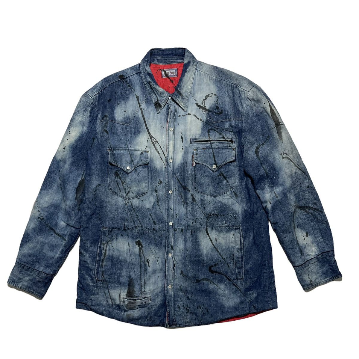Blue Blue Japan Blue Blue Japan Distressed Painter Design Jacket Size US L / EU 52-54 / 3 - 1 Thumbnail