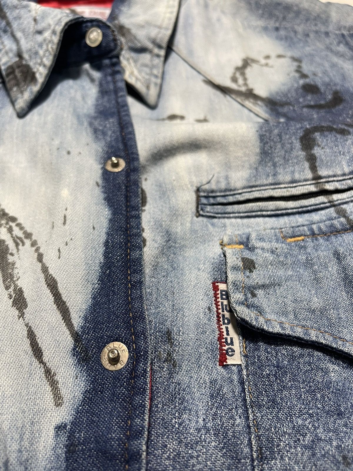 Blue Blue Japan Blue Blue Japan Distressed Painter Design Jacket Size US L / EU 52-54 / 3 - 16 Thumbnail