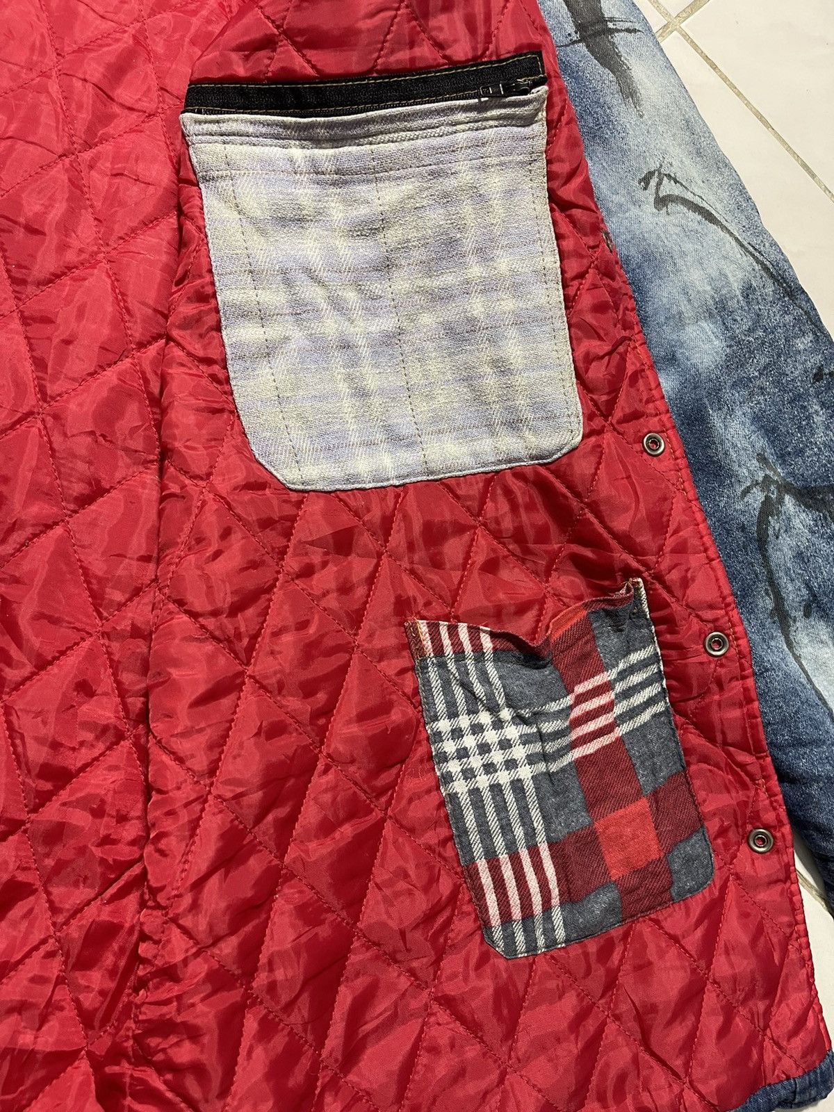 Blue Blue Japan Blue Blue Japan Distressed Painter Design Jacket Size US L / EU 52-54 / 3 - 14 Thumbnail