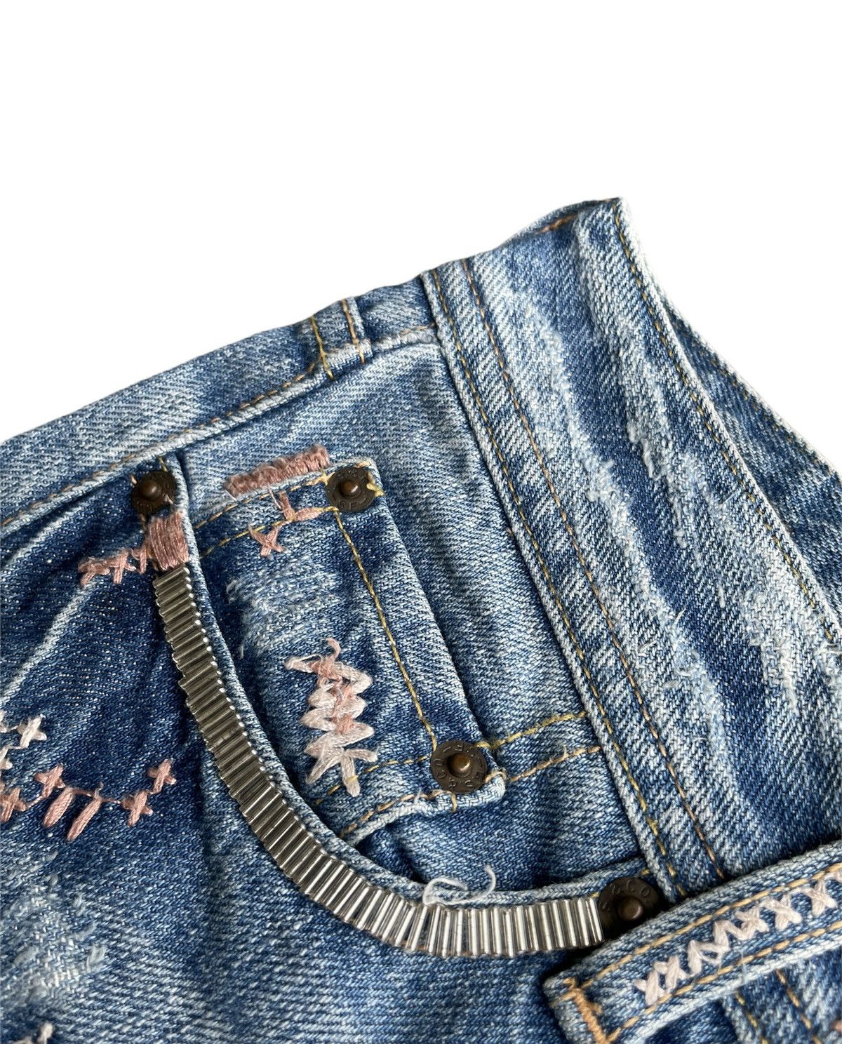 Levi's Levis Flare 553 Vintage 2006 Distressed Custom Size US 29 - 10 Thumbnail