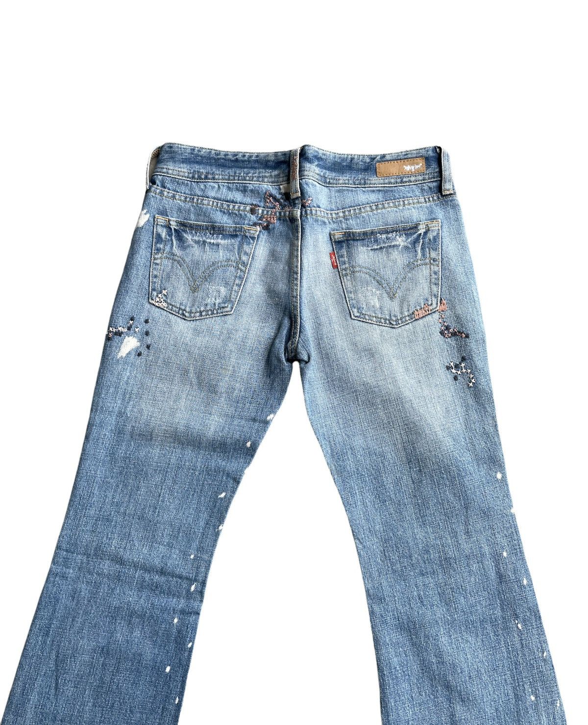 Levi's Levis Flare 553 Vintage 2006 Distressed Custom Size US 29 - 14 Thumbnail