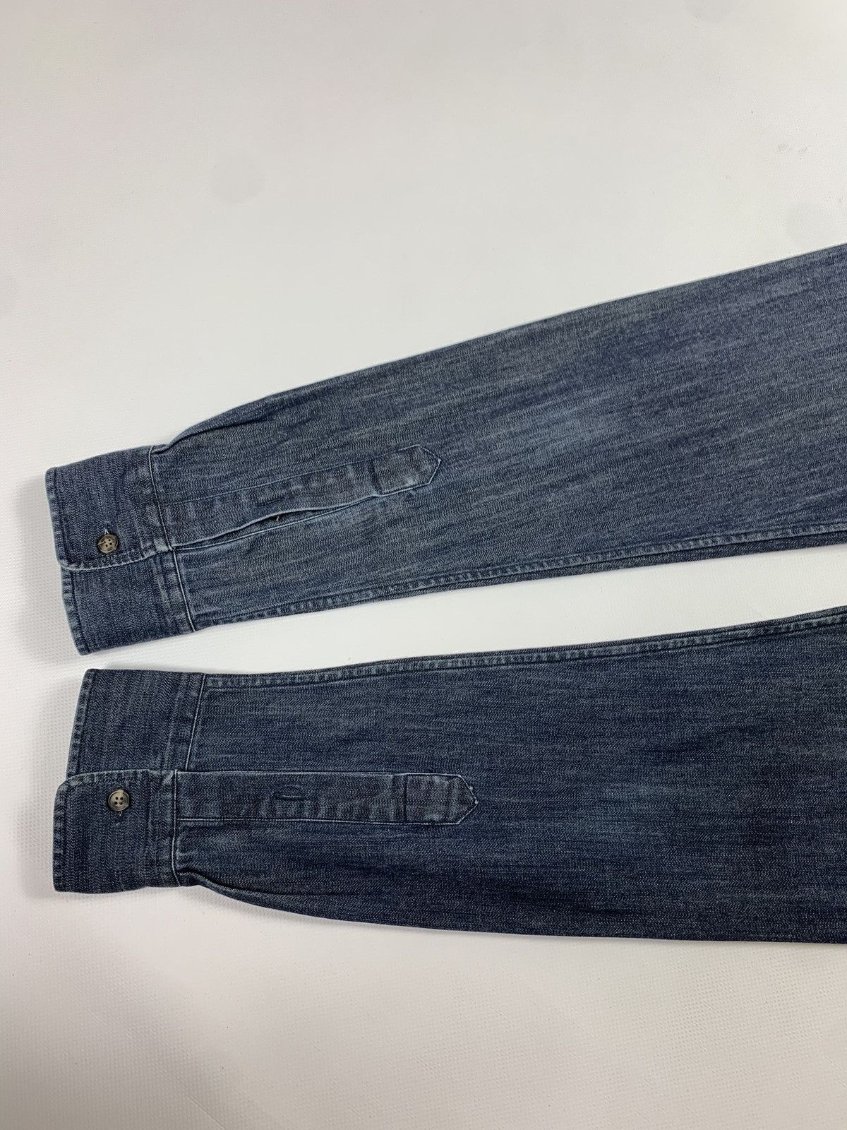 Designer Mauro Grifoni men’s designer denim shirt size 16 / 41 blue Size US L / EU 52-54 / 3 - 7 Thumbnail