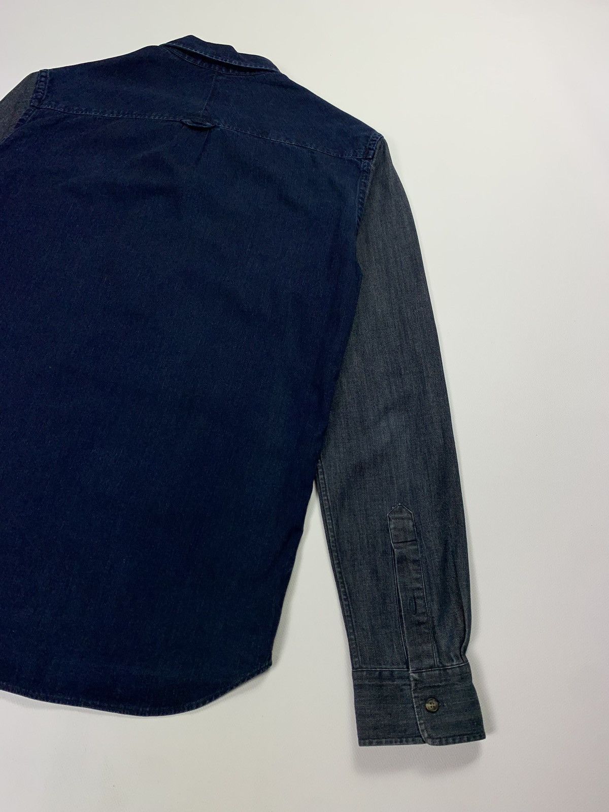Designer Mauro Grifoni men’s designer denim shirt size 16 / 41 blue Size US L / EU 52-54 / 3 - 5 Thumbnail