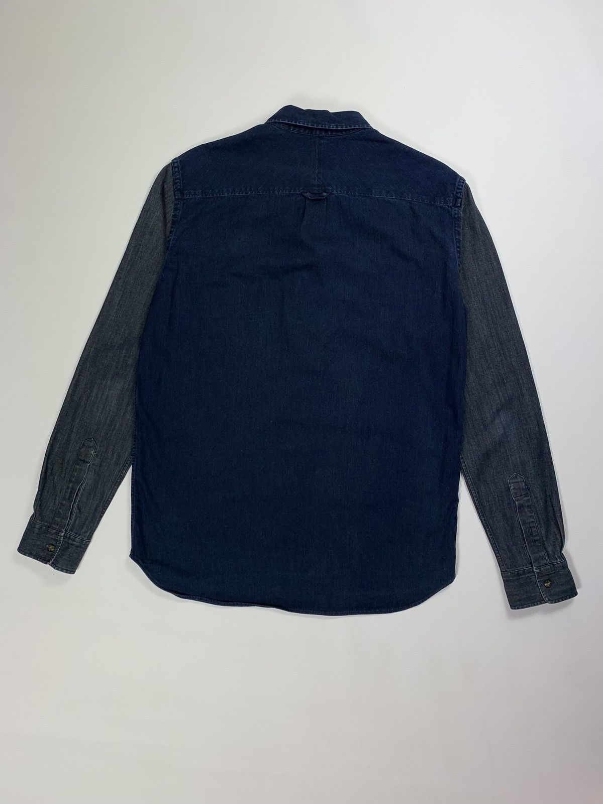 Designer Mauro Grifoni men’s designer denim shirt size 16 / 41 blue Size US L / EU 52-54 / 3 - 4 Thumbnail