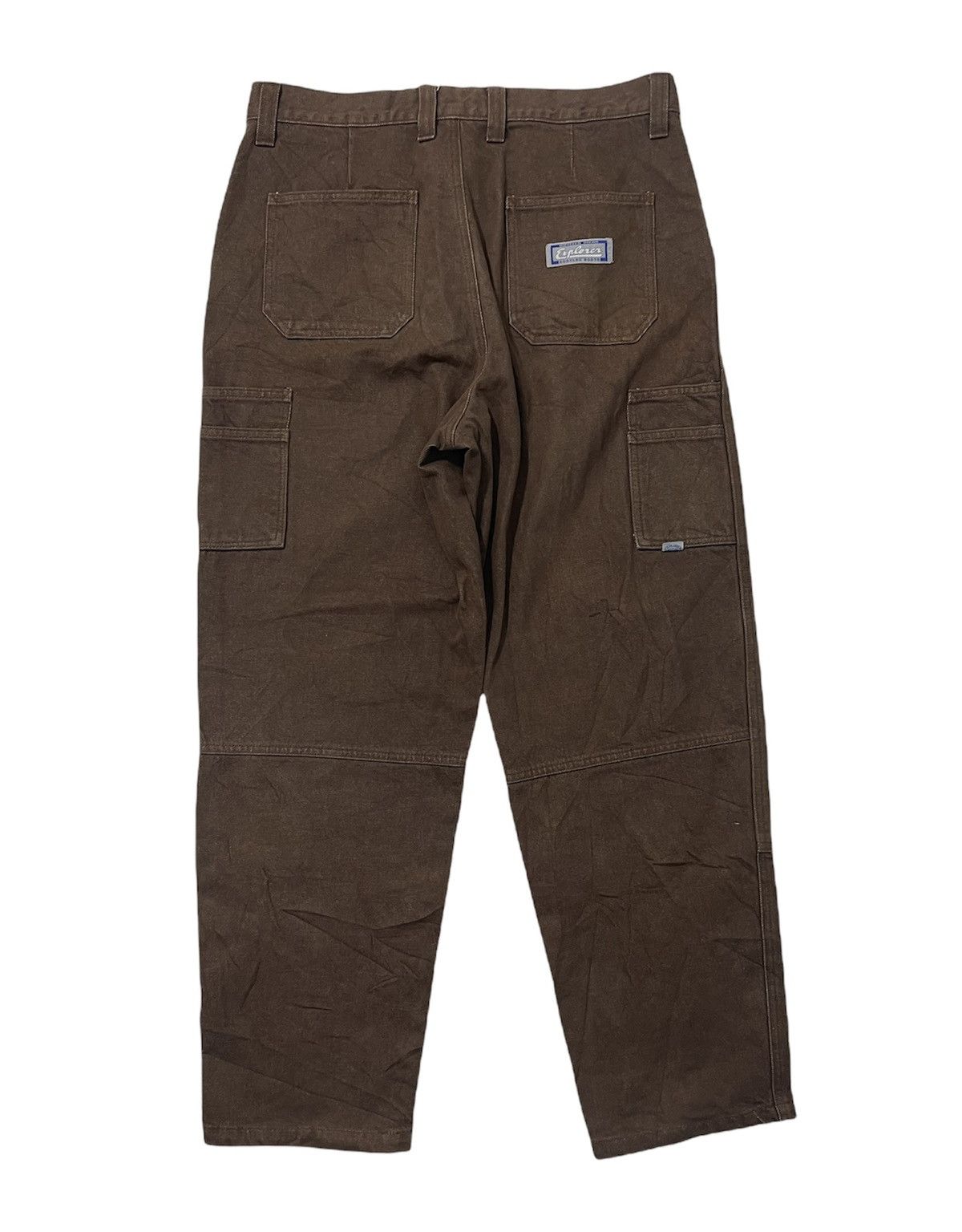 Vintage Explorer Bootleg Booth USA Double Knee Jeans Size US 32 / EU 48 - 2 Thumbnail