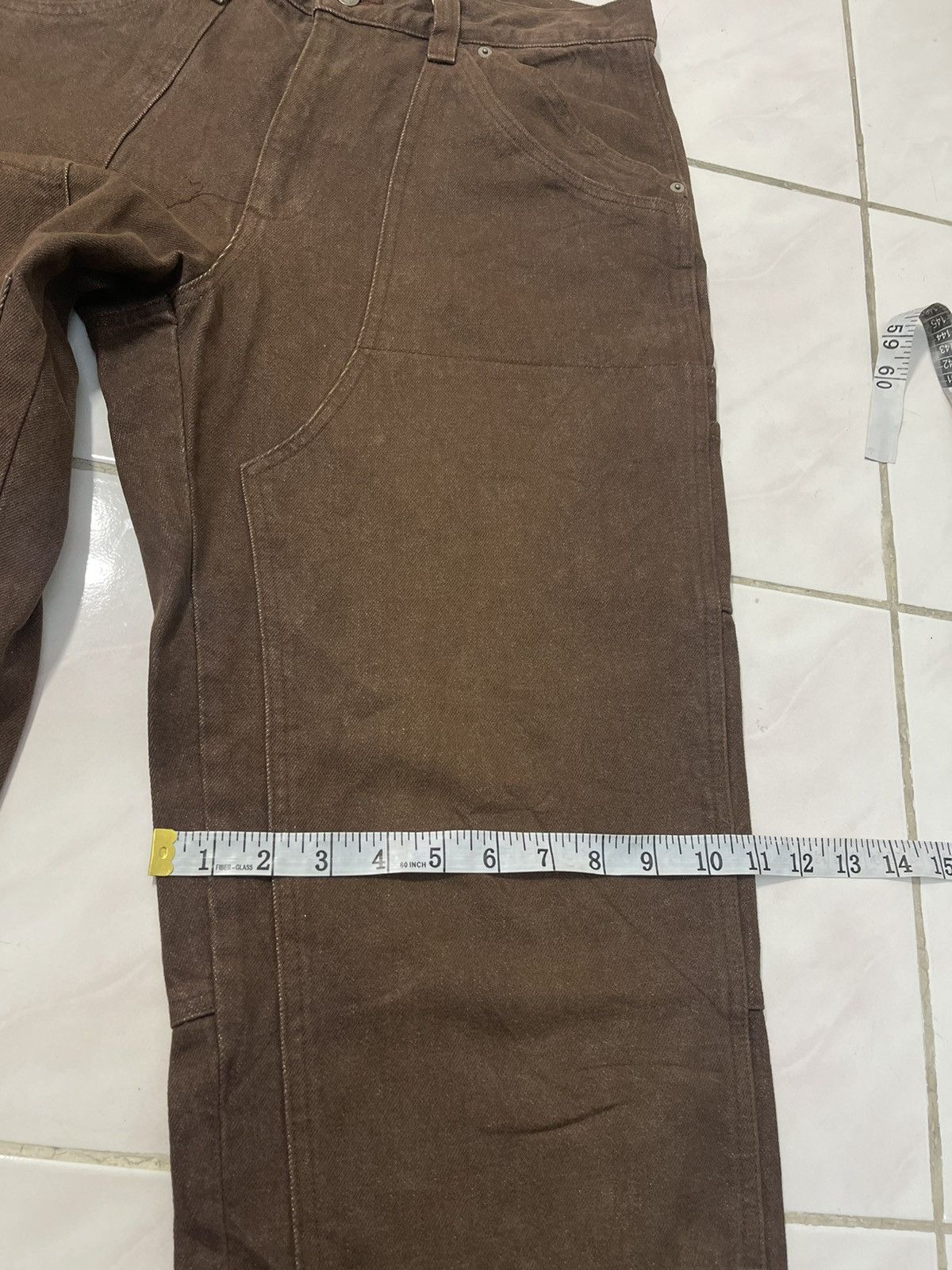 Vintage Explorer Bootleg Booth USA Double Knee Jeans Size US 32 / EU 48 - 9 Thumbnail