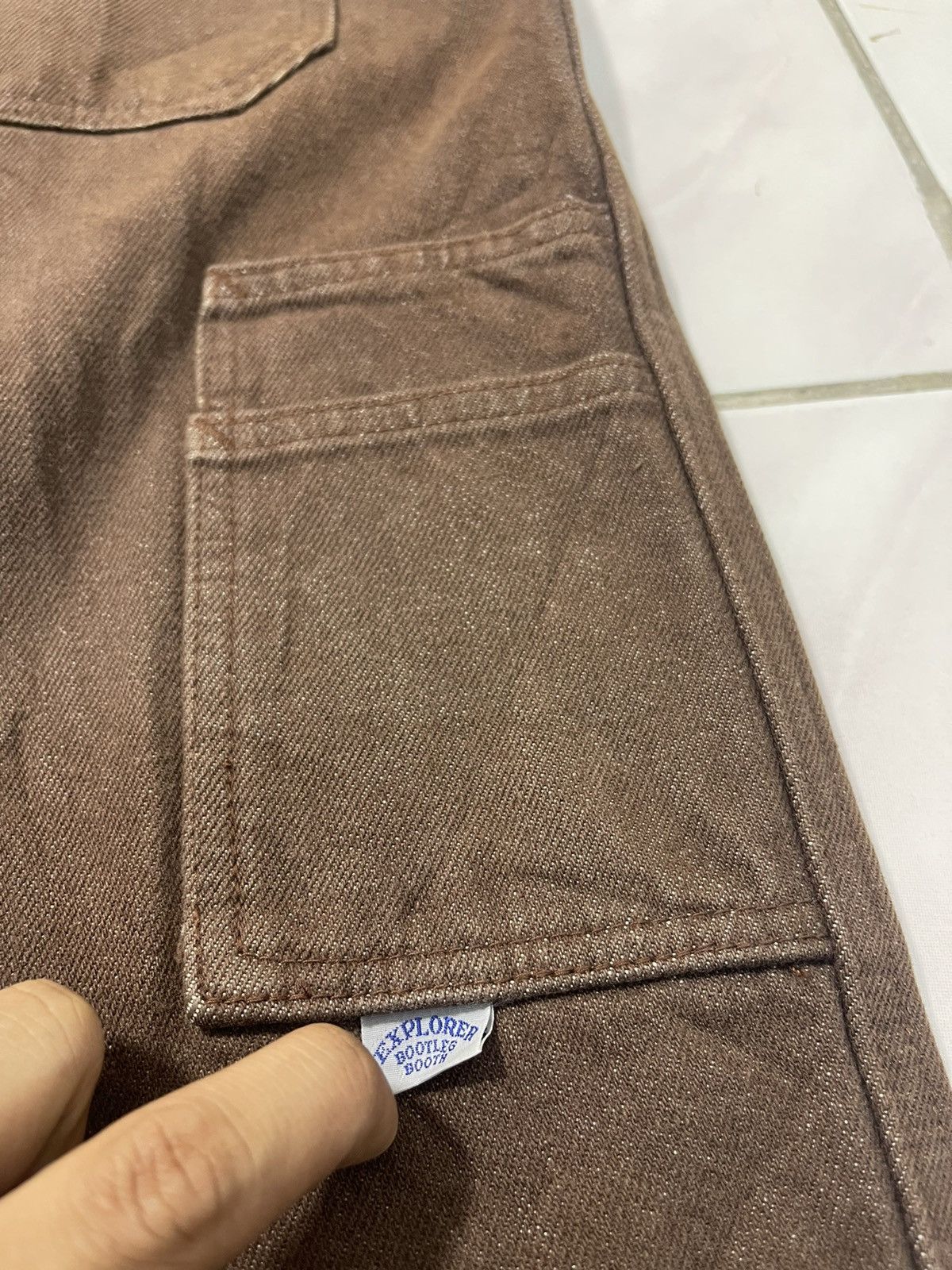 Vintage Explorer Bootleg Booth USA Double Knee Jeans Size US 32 / EU 48 - 13 Thumbnail