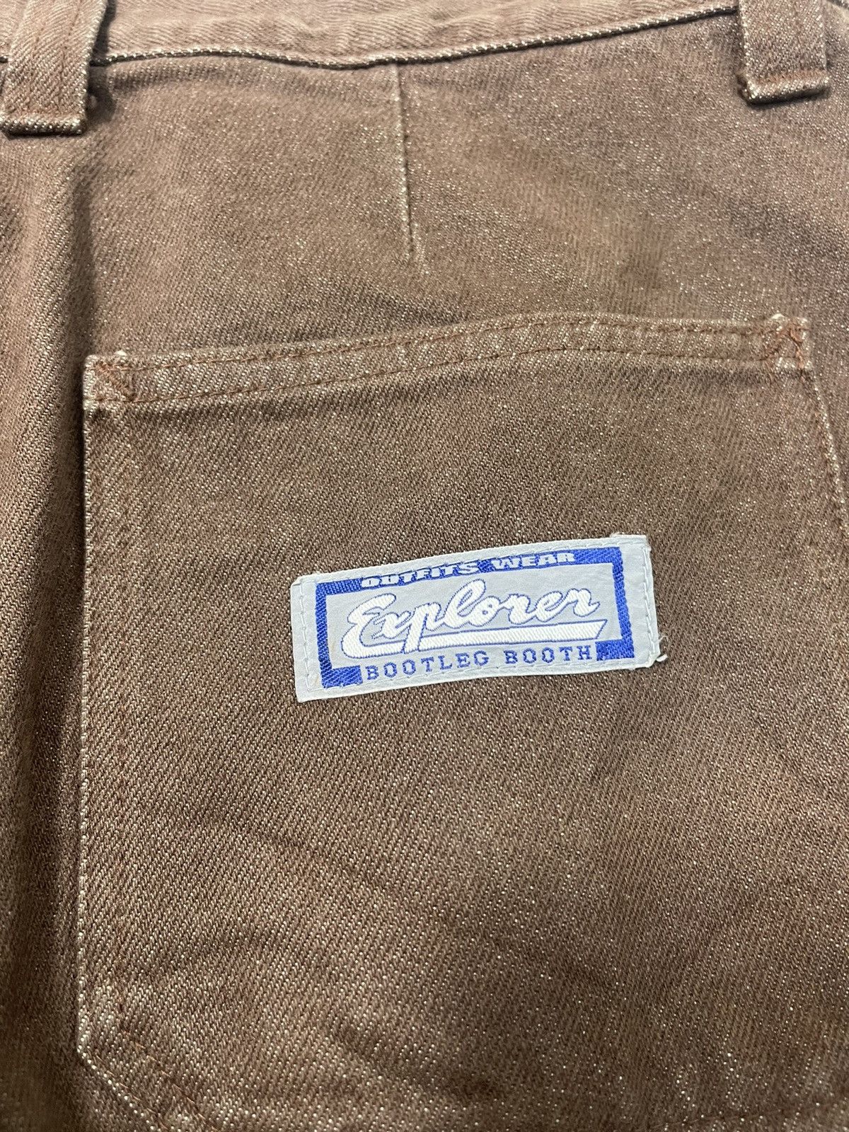 Vintage Explorer Bootleg Booth USA Double Knee Jeans Size US 32 / EU 48 - 14 Thumbnail