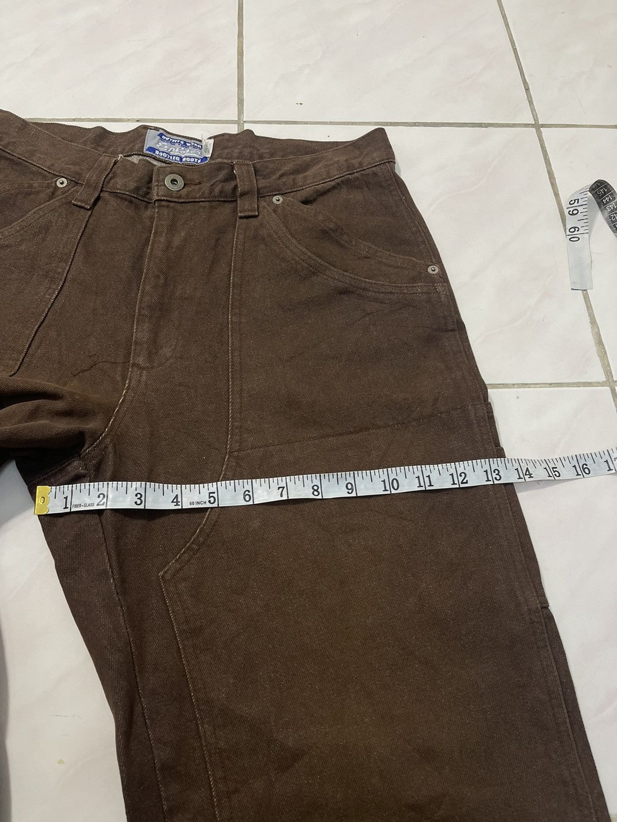 Vintage Explorer Bootleg Booth USA Double Knee Jeans Size US 32 / EU 48 - 8 Thumbnail