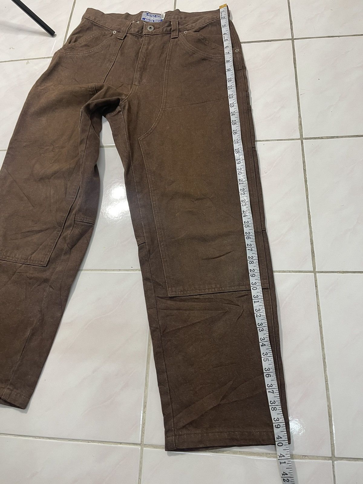Vintage Explorer Bootleg Booth USA Double Knee Jeans Size US 32 / EU 48 - 12 Thumbnail