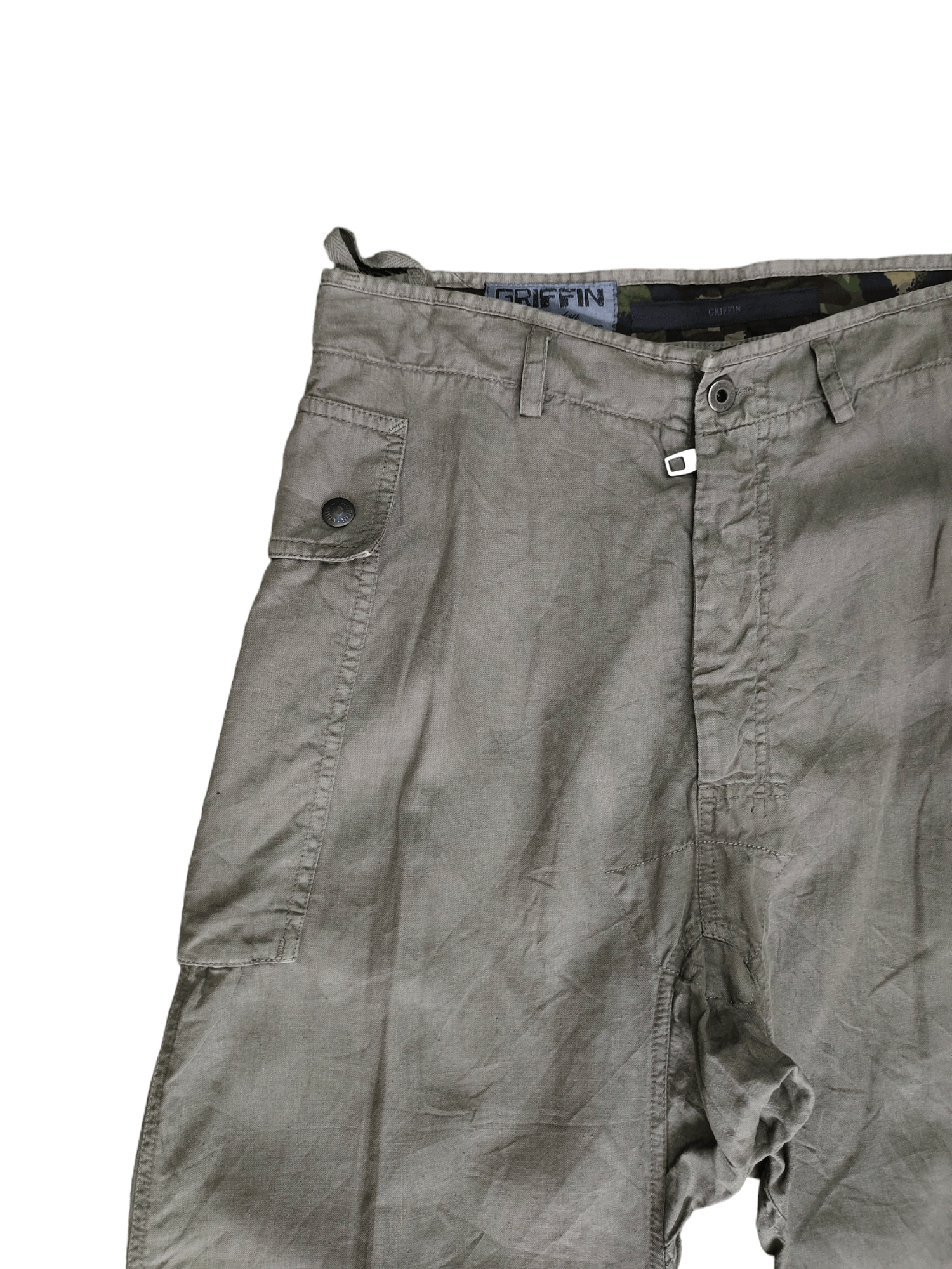 Griffin OG Vintage Griffin Linen Tactical Utility Cargo Pants Size US 31 - 6 Thumbnail