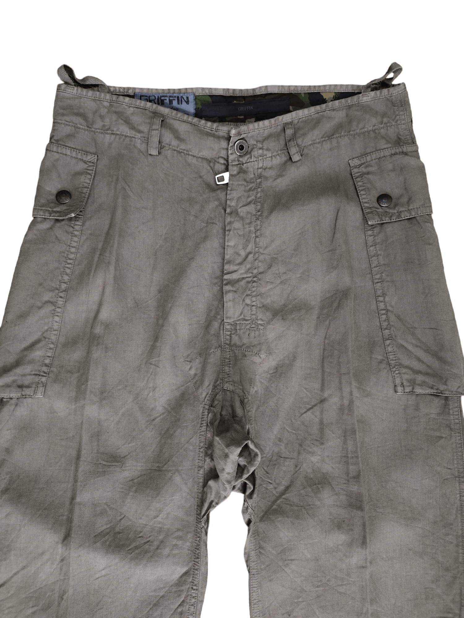 Griffin OG Vintage Griffin Linen Tactical Utility Cargo Pants Size US 31 - 4 Thumbnail