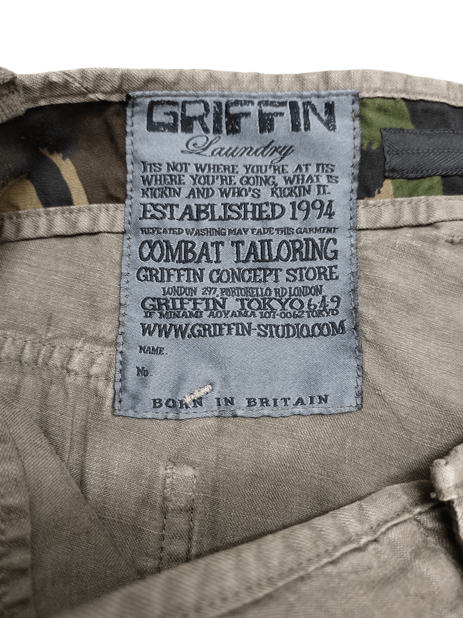 Griffin OG Vintage Griffin Linen Tactical Utility Cargo Pants Size US 31 - 25 Thumbnail