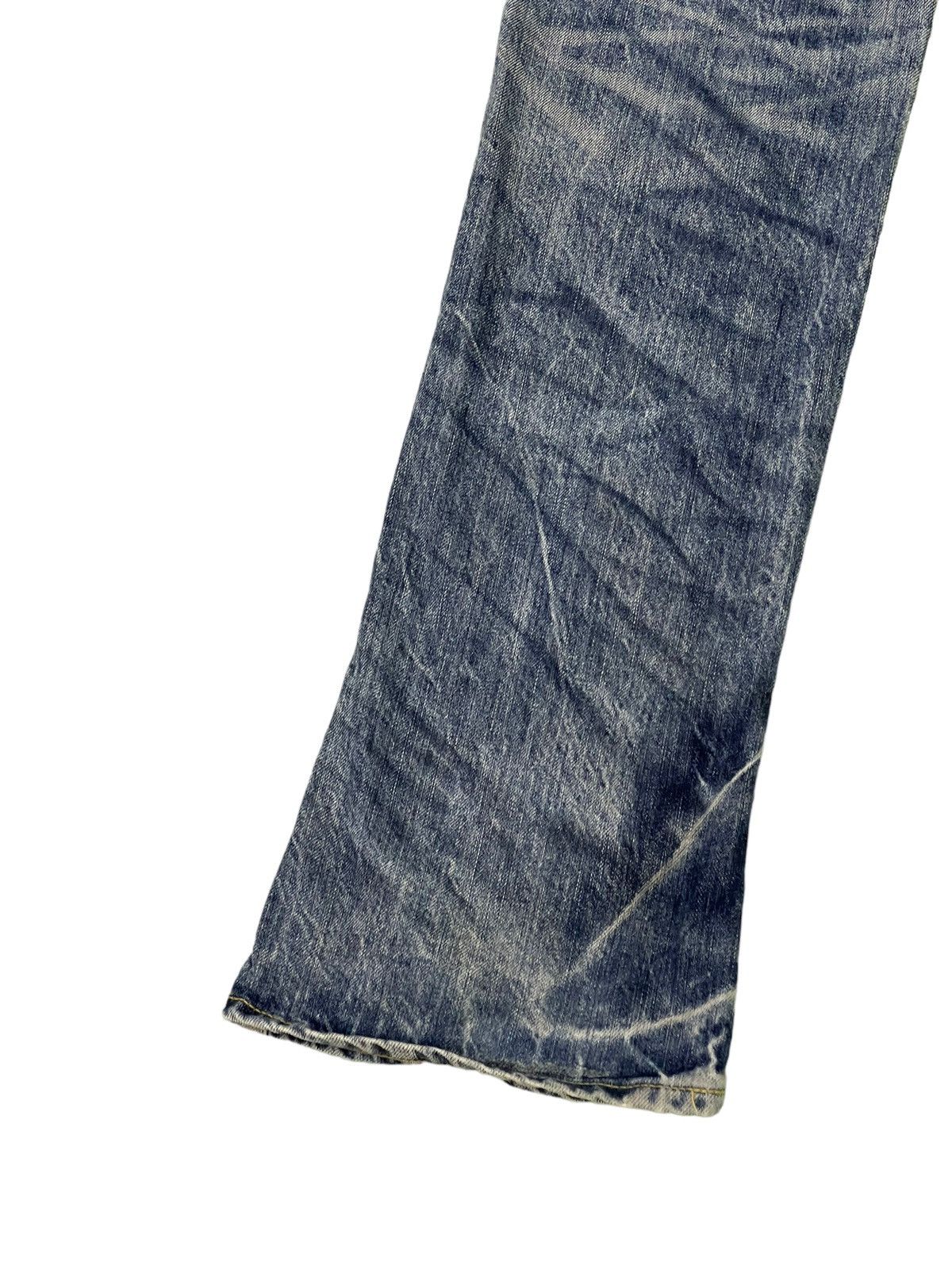 Japanese Brand Flare Jeans Blue Way Distress Denim Acid Wash Boot Cut 1🟦2 Size US 31 - 15 Thumbnail