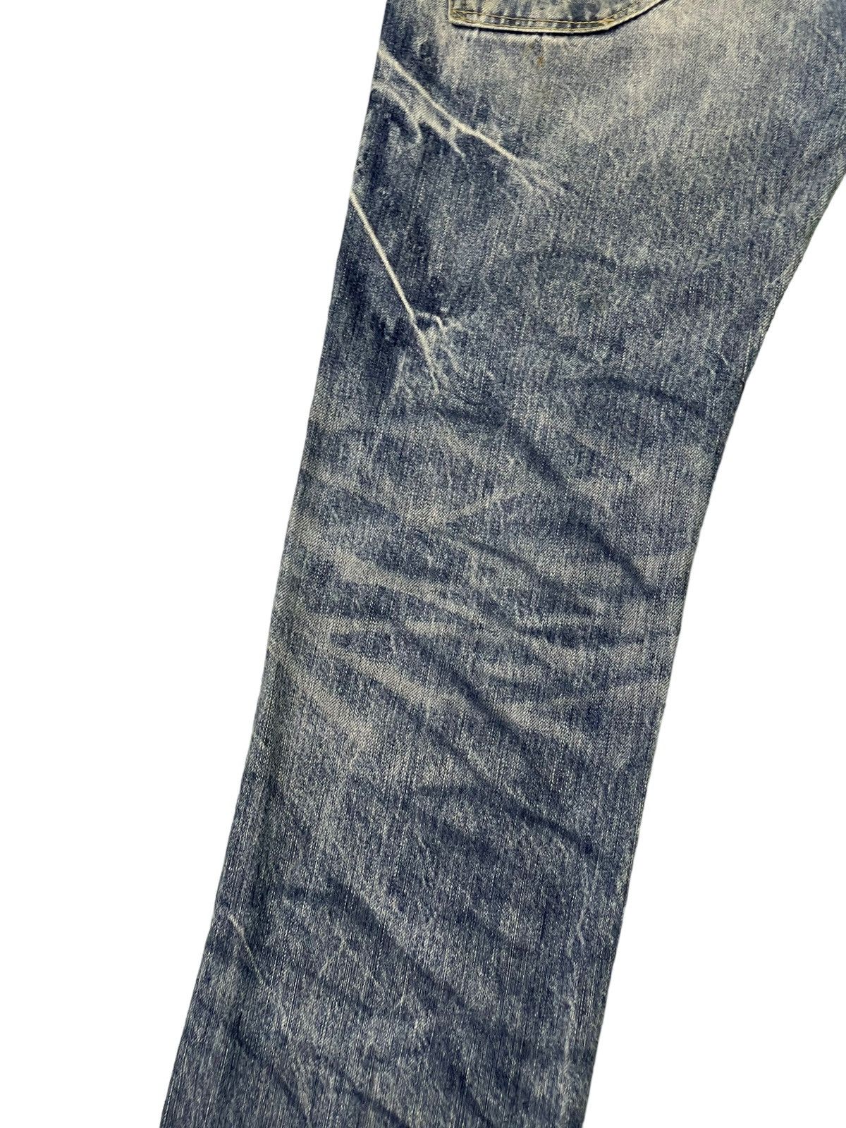 Japanese Brand Flare Jeans Blue Way Distress Denim Acid Wash Boot Cut 1🟦2 Size US 31 - 16 Thumbnail
