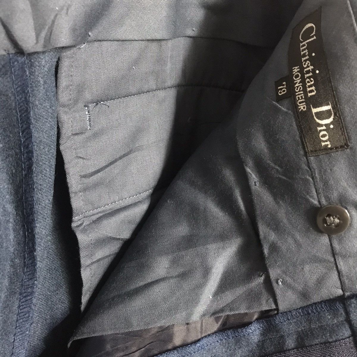 Christian Dior Monsieur × Vintage Vintage christian dior small embroidery logo wool pants Size US 30 / EU 46 - 4 Thumbnail