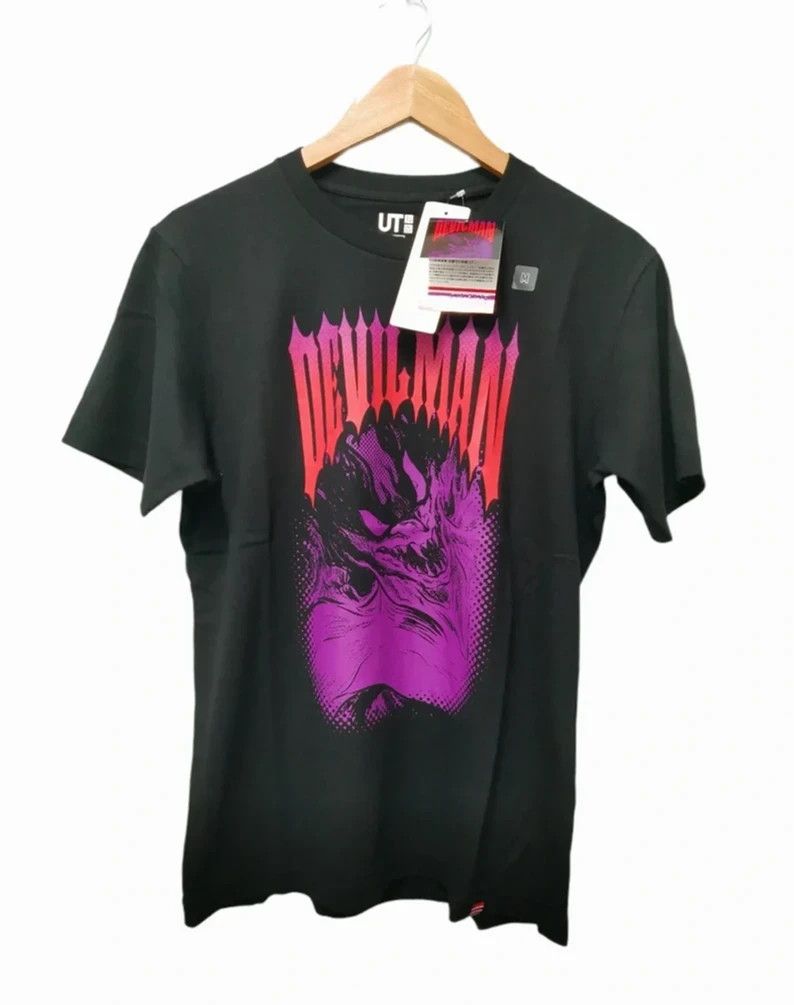 image of Anima x Cartoon Network Devilman Japan Anime T Shirt Akira Sailormoon Bebop Cowboy in Black (Size M