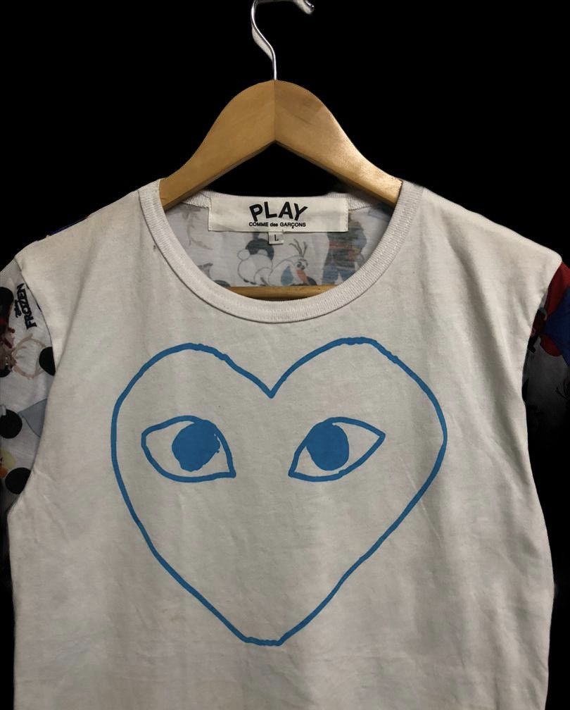 CDG by Comme des Garcons × Comme des Garcons × Comme des Garcons Homme Plus Rare🔥AD2014 CDG Play X Disney Frozen Overprinted Shirt Size US L / EU 52-54 / 3 - 5 Thumbnail